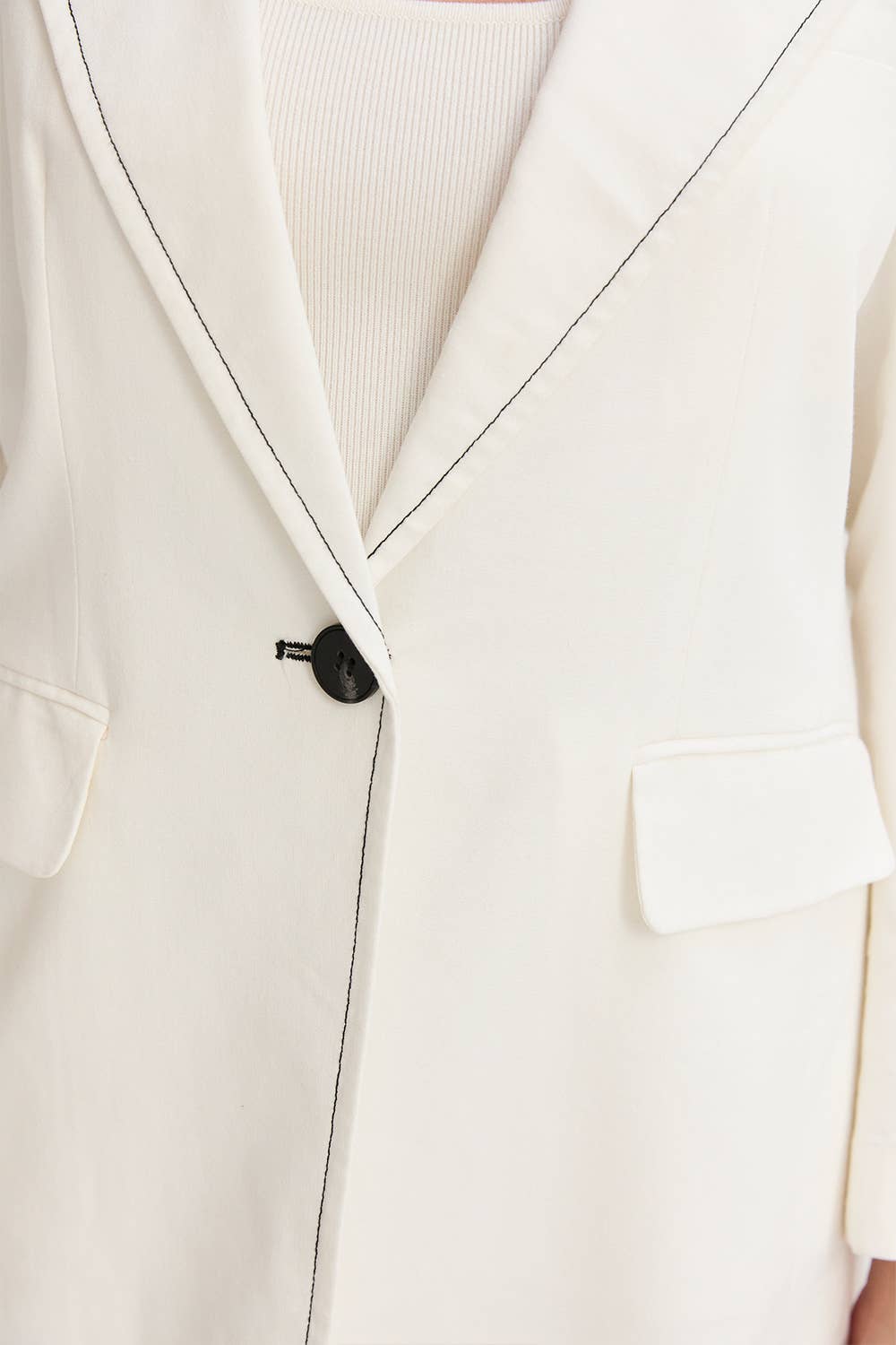 Crescent Renata Contrast Stitch Blazer CJ7716