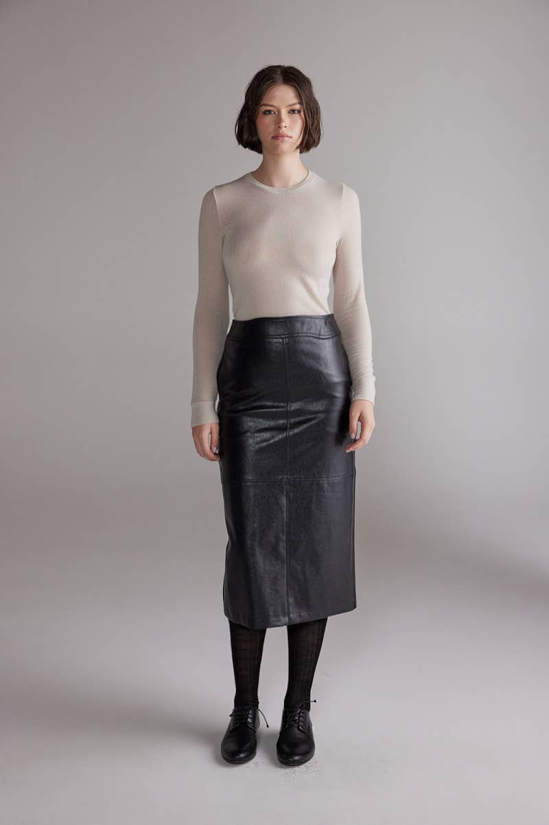 Amente Vegan Leather Pencil Skirt