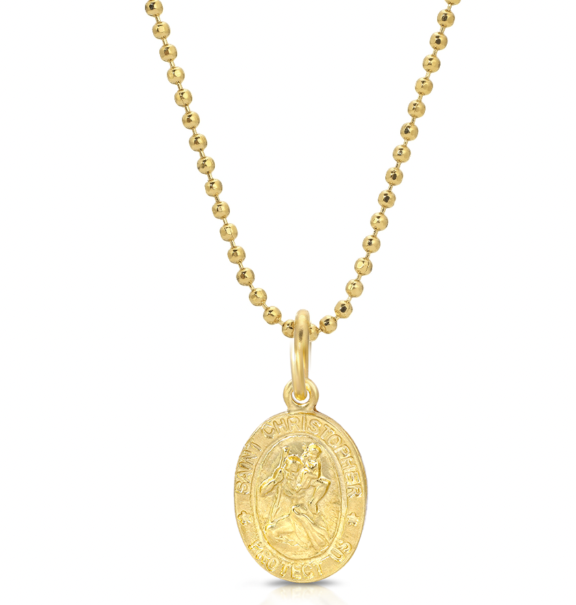 Joy Dravecky Mini Saint Christopher charm necklace