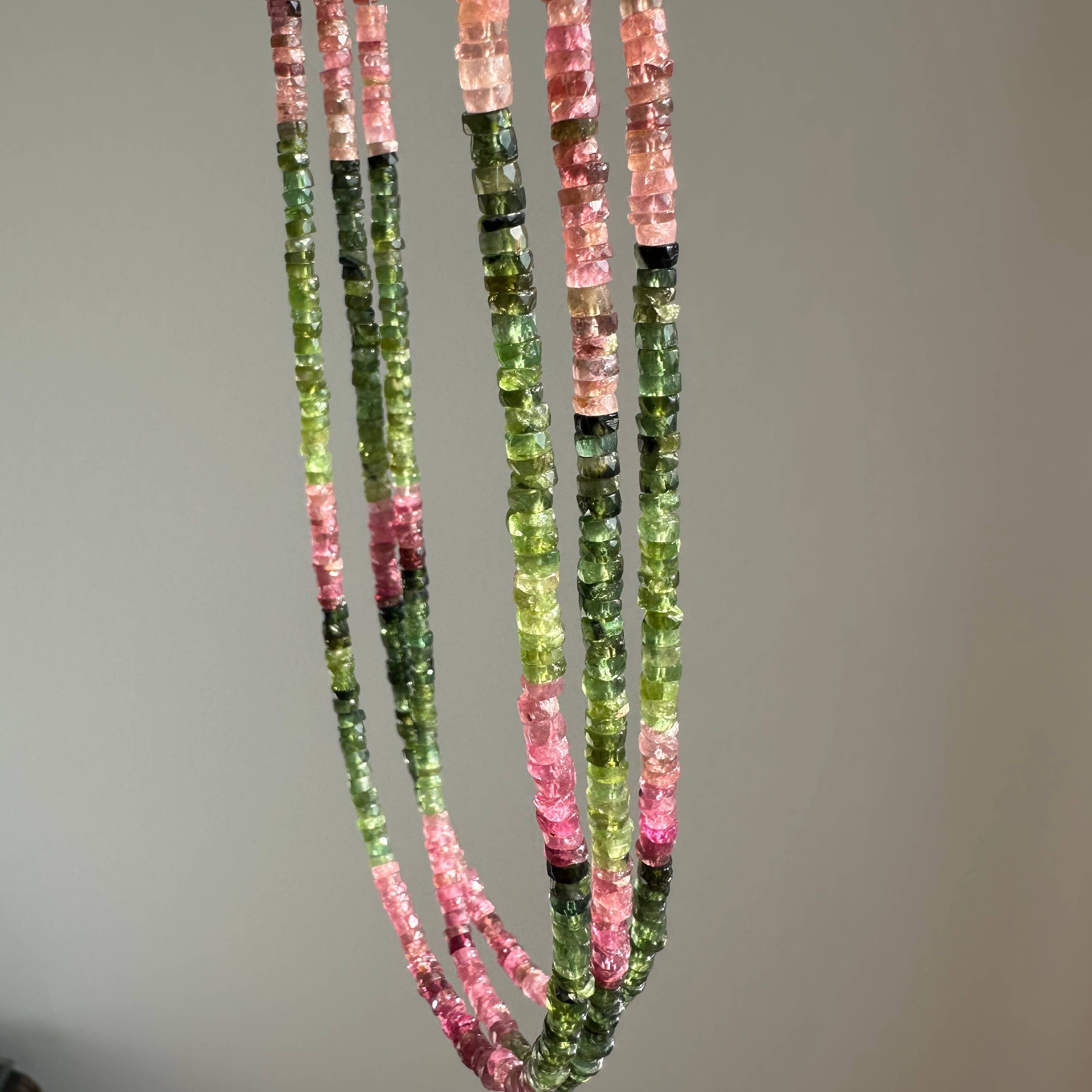 Anokhi Green Tourmaline | Green Beaded Gemstone NKB135C