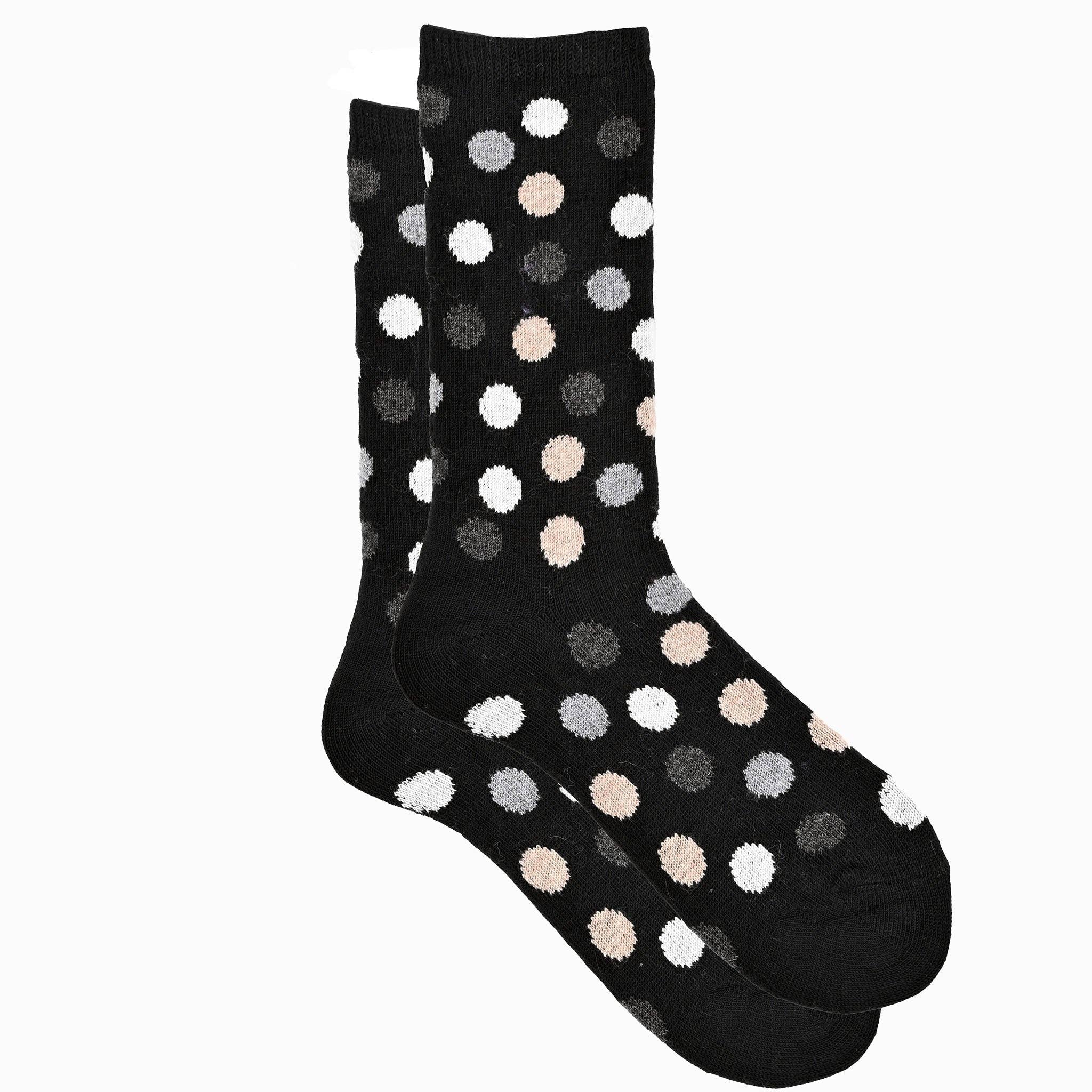 iLux Confetti Cozy Cashmere Silk Confetti Dot Crew Socks 1663