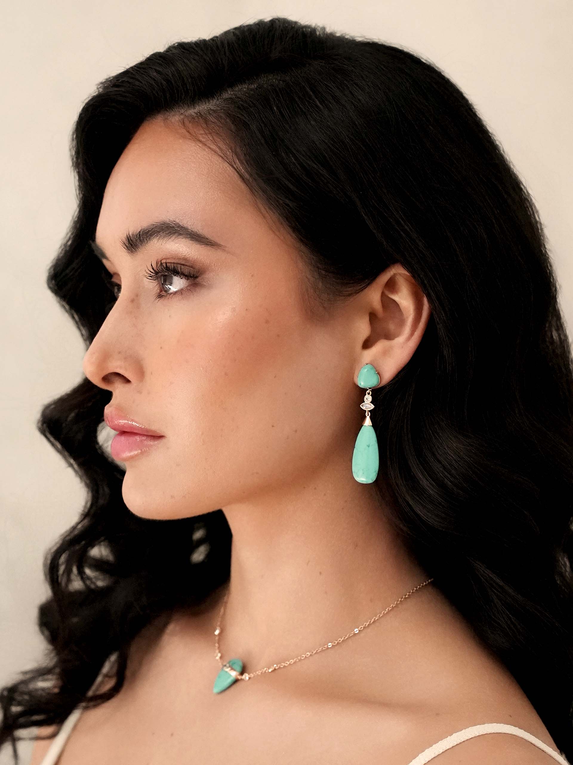 Ettika Turquoise Solstice Drop Earrings