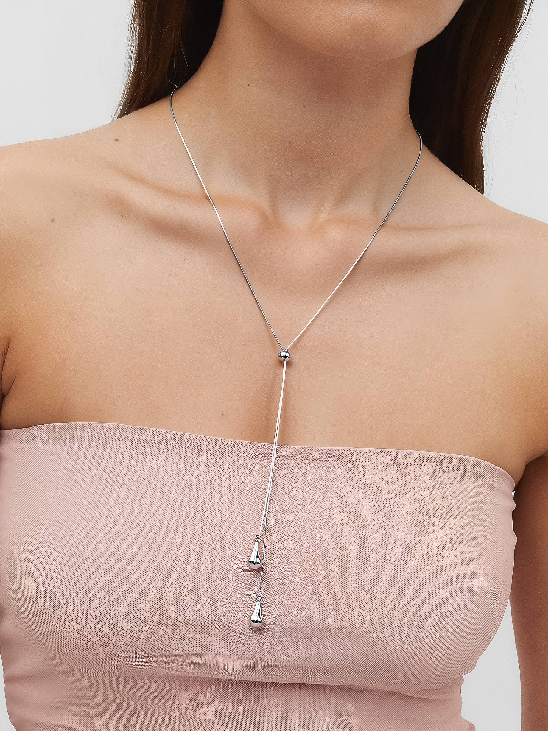 Flânerie Trésor Non-Tarnish Adjustable Lariat Drop Necklace