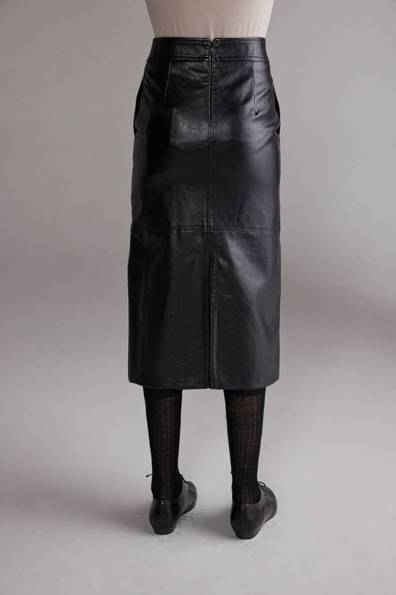 Amente Vegan Leather Pencil Skirt