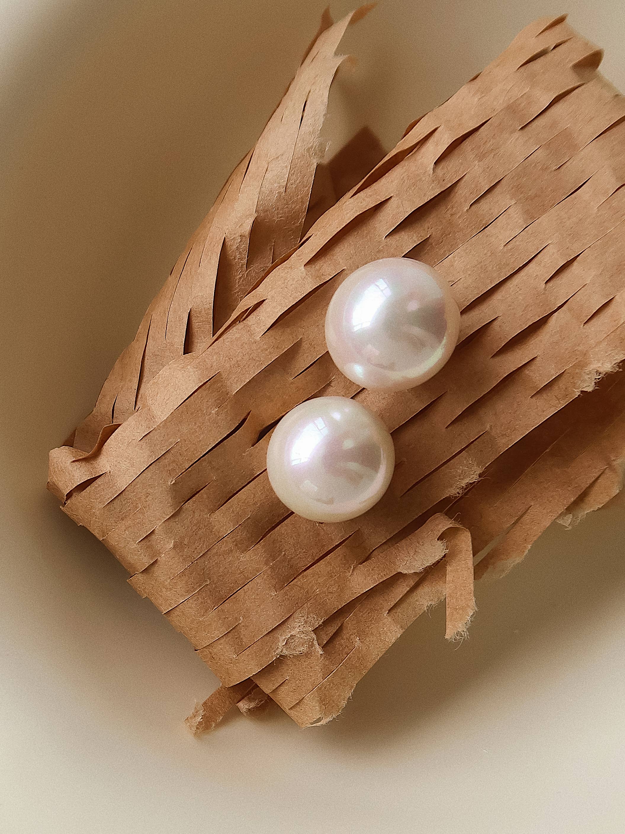 Flânerie Amrae 18K Gold Classic Pearl Stud Earrings