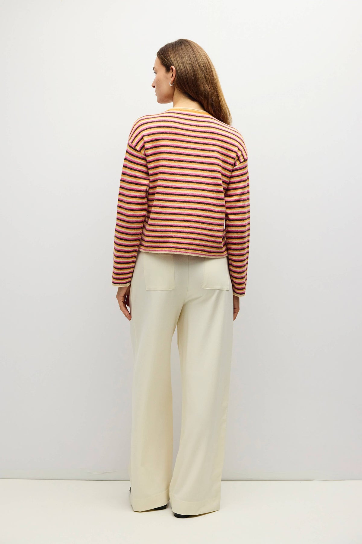 All Row The Cathy Cardigan | Multi Stripe Cardigan
