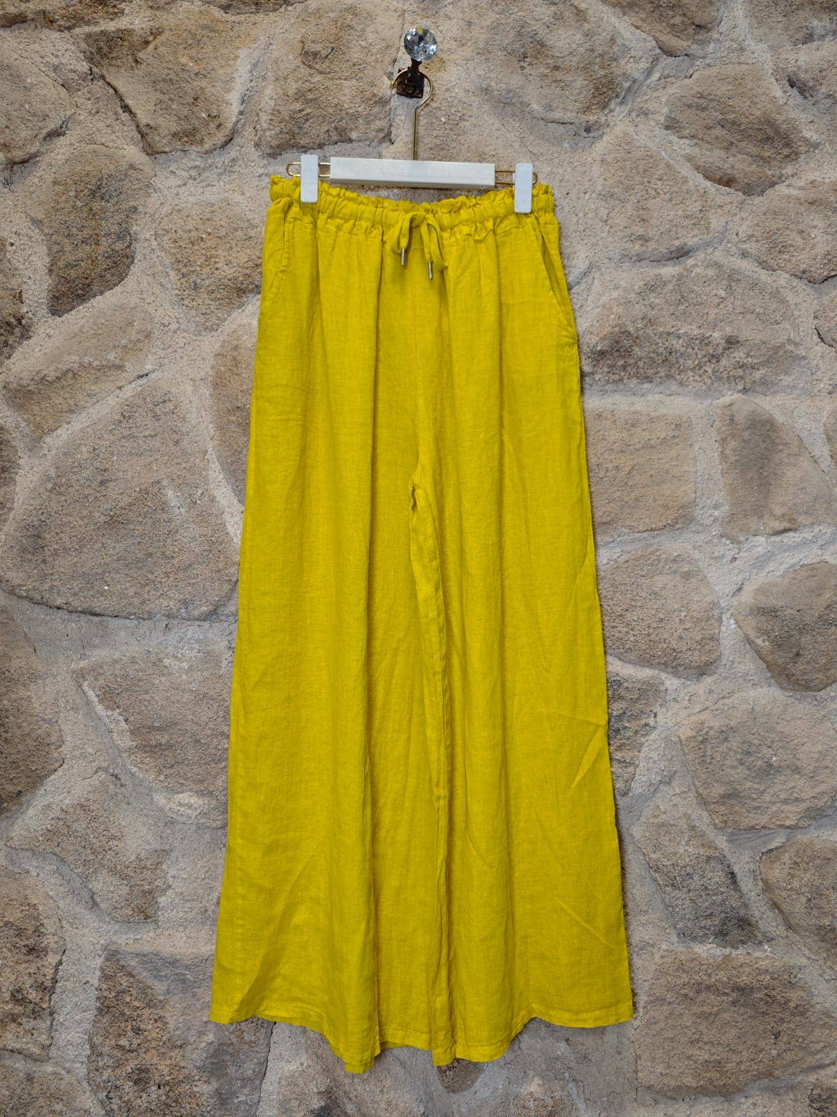 European Linen Wide Leg Trousers 18116