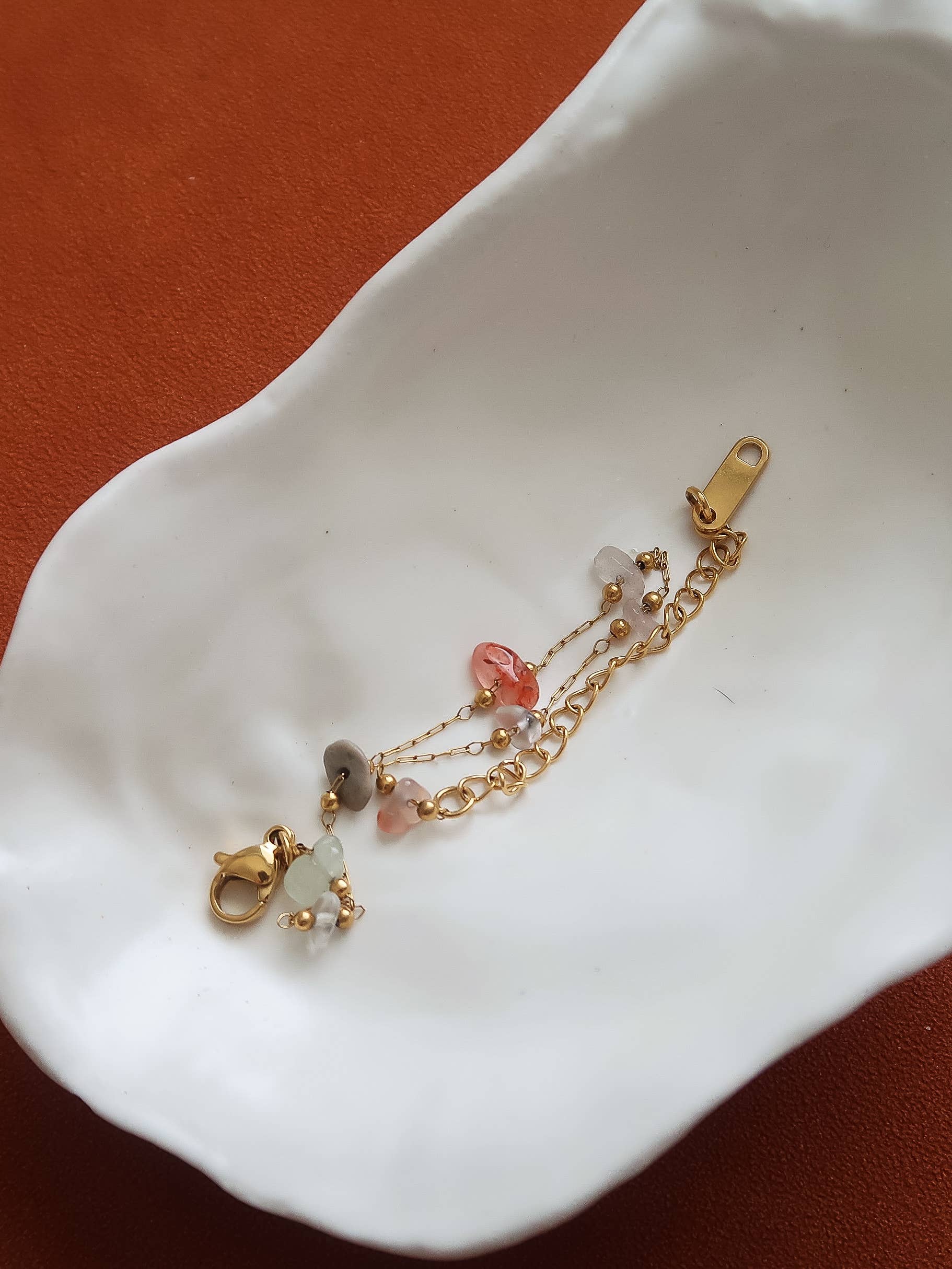Flânerie Besse 18K Gold Multi Gemstone Necklace, Bracelet