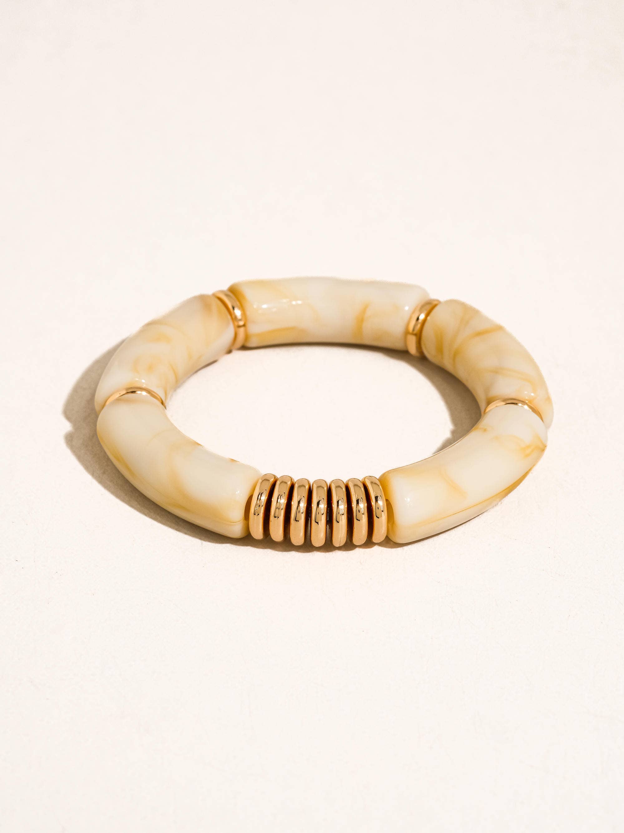 Flânerie Cove 18K Gold Non-Tarnish Chunky Resin Bangle Set
