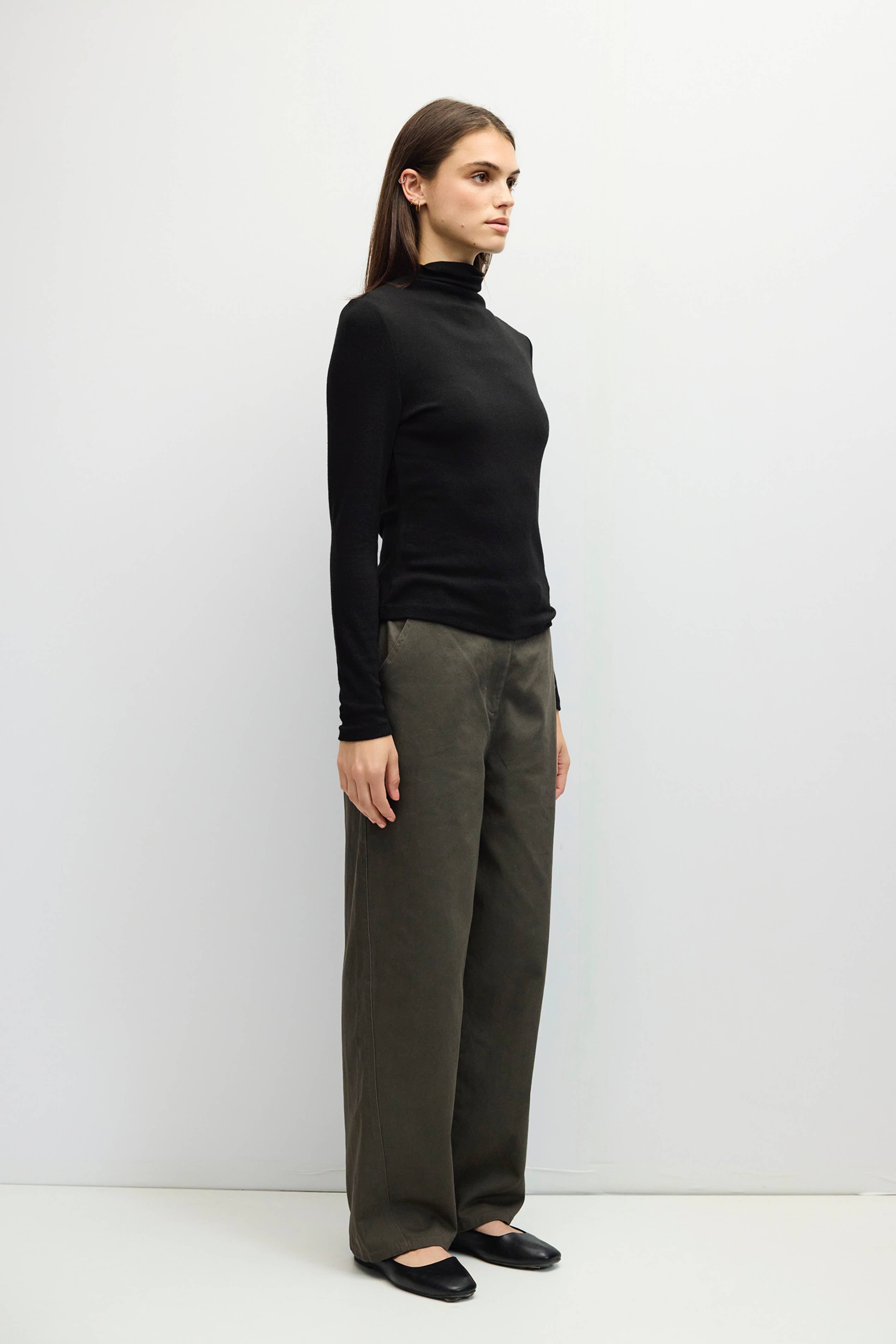 All Row The Molly Top | Cowl Neck Long Sleeve Turtleneck Top
