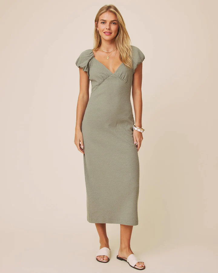 Splendid Dawn Puff Sleeve Midi Dress RM6D530