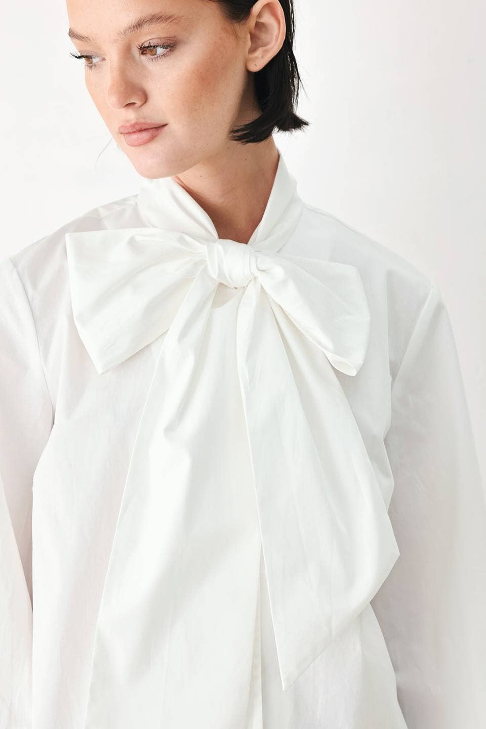 Flying Tomato Solid Woven Bow Top FT2144