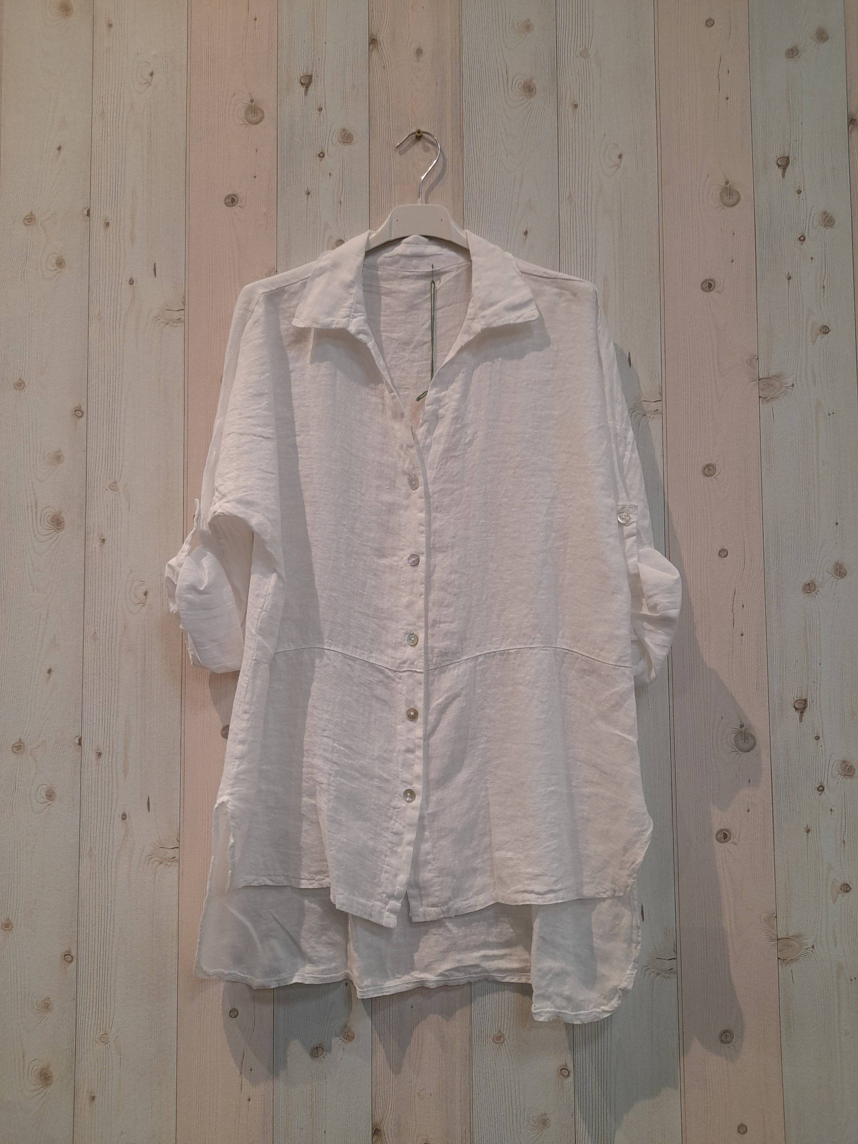 European Linen Collection Long Sleeve Button Up Shirt 16827
