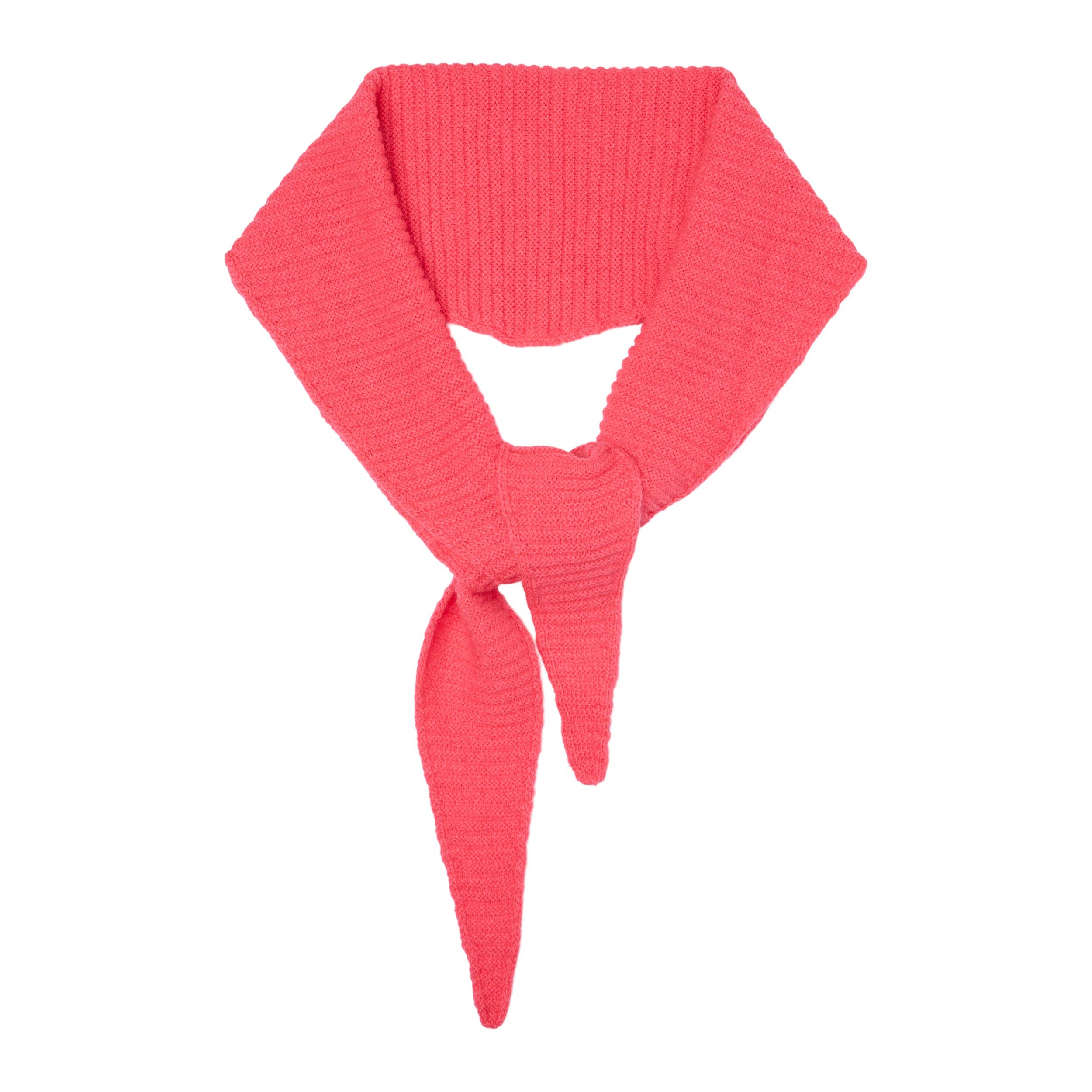 Somerville Neon Pink Cashmere Plain Diamond Skinny Scarf
