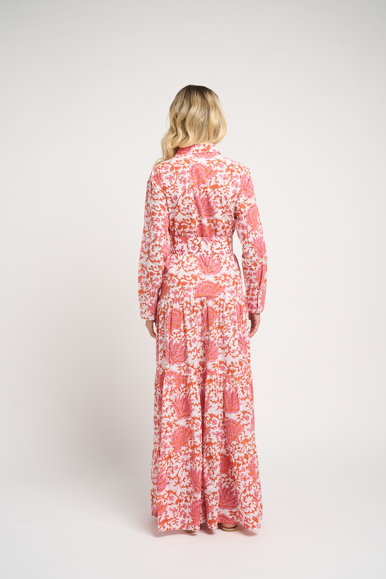 Guadalupe Design Meredith Floral Dress Coral