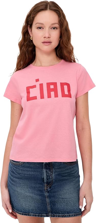 Clare V Classic Tee Block Ciao Petal CVA1000760