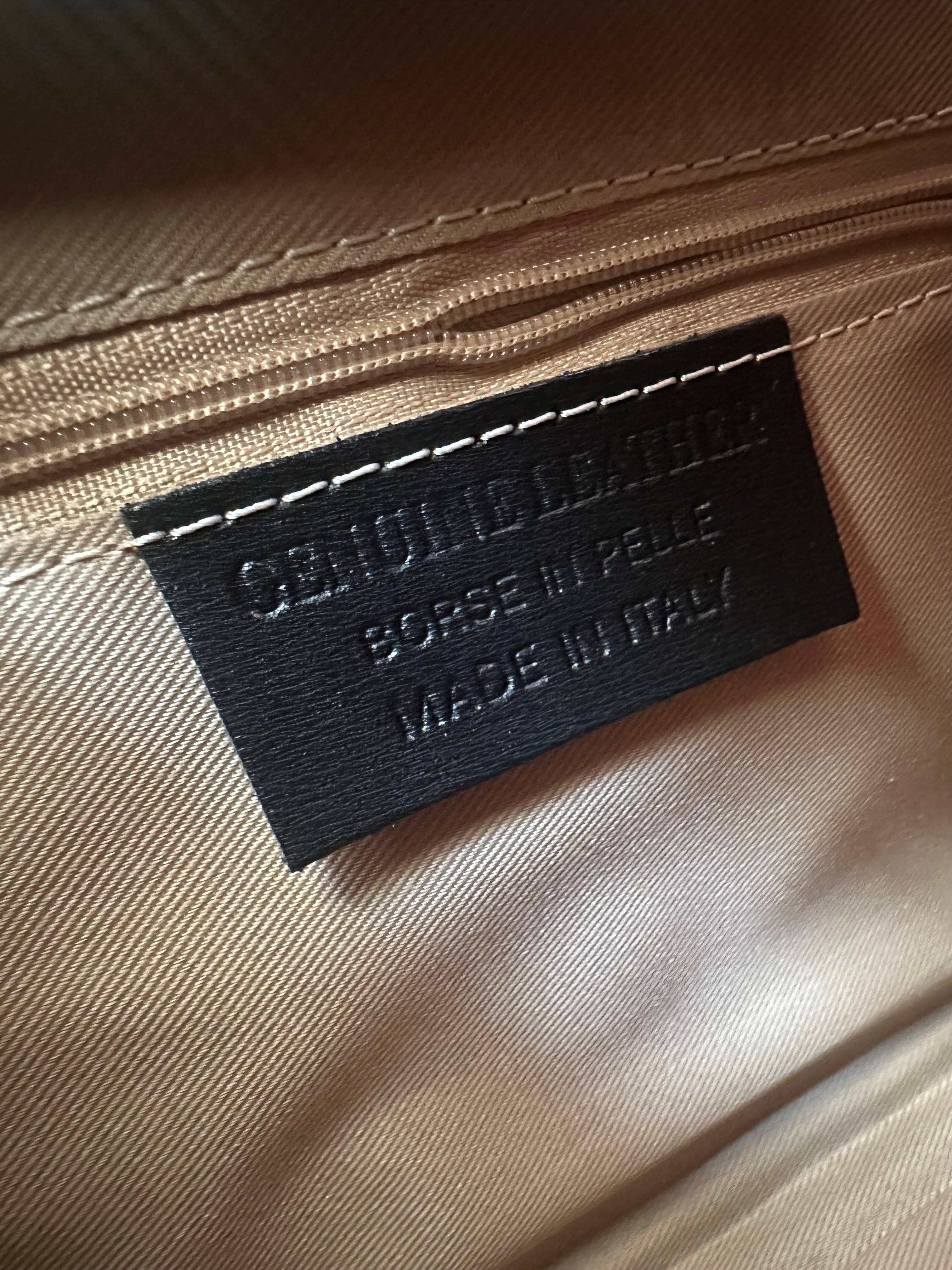 Italian Leather Collection Raffia + Leather Top Handle Bag