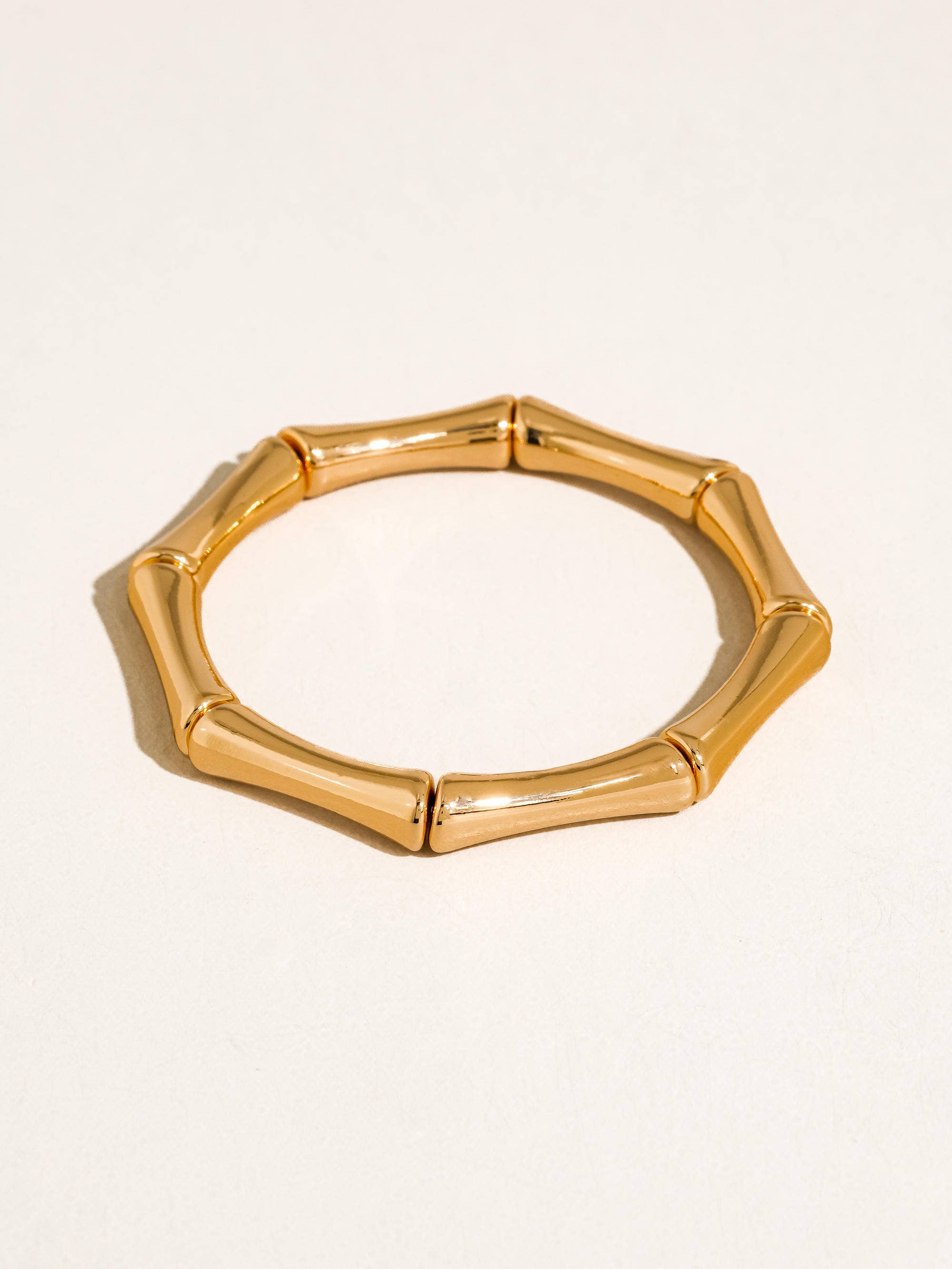 Flânerie Alun 18K Gold Bamboo Resin Bangle Set