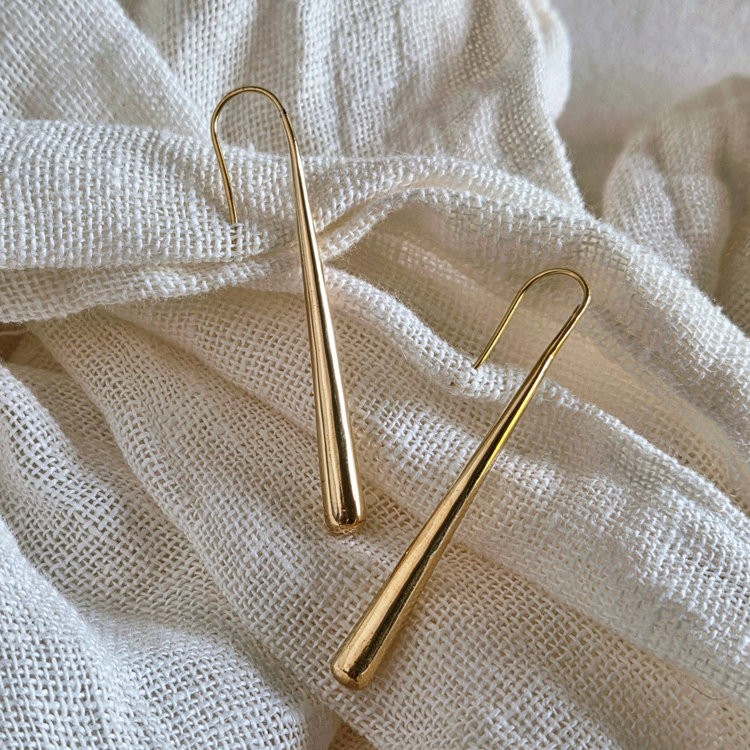 Bisjoux Brass Drip Molten Brass Earrings