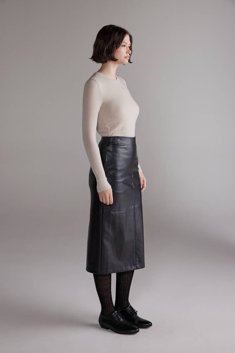 Amente Vegan Leather Pencil Skirt
