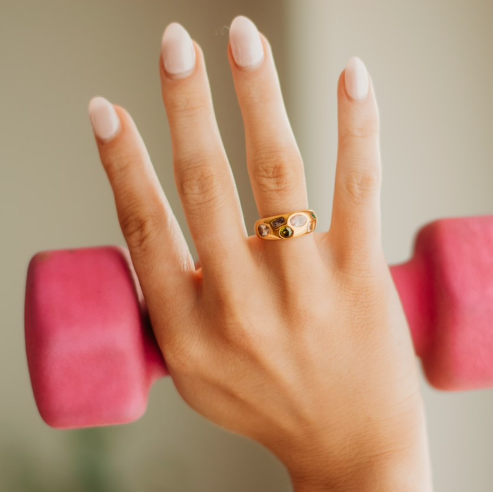 Nikki Smith Designs Lizzy Multi Gem Chunky Ring