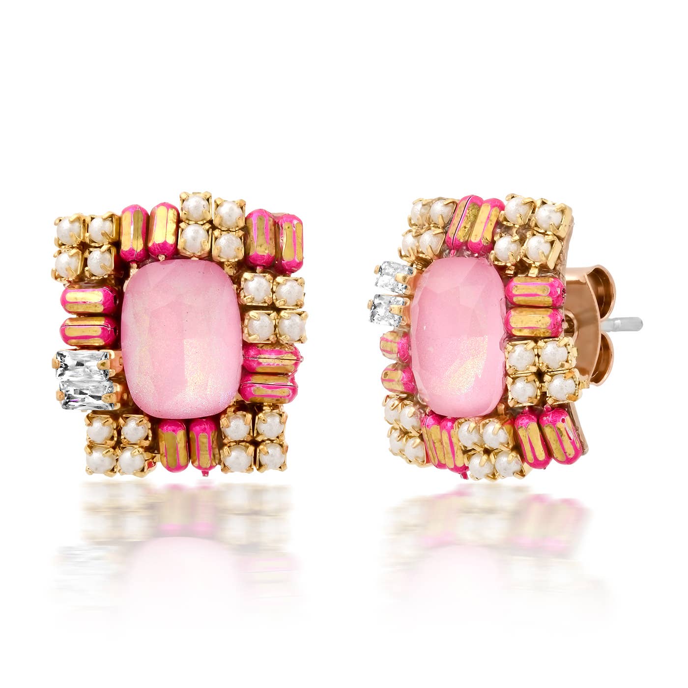 Tai Checkerboard Gem Studs HHE-19