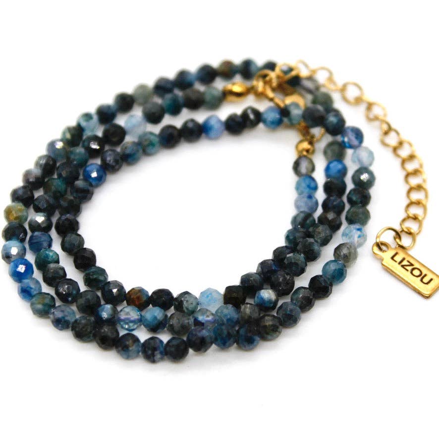 Lizou Kyanite Semi Precious Stone 16" Necklace