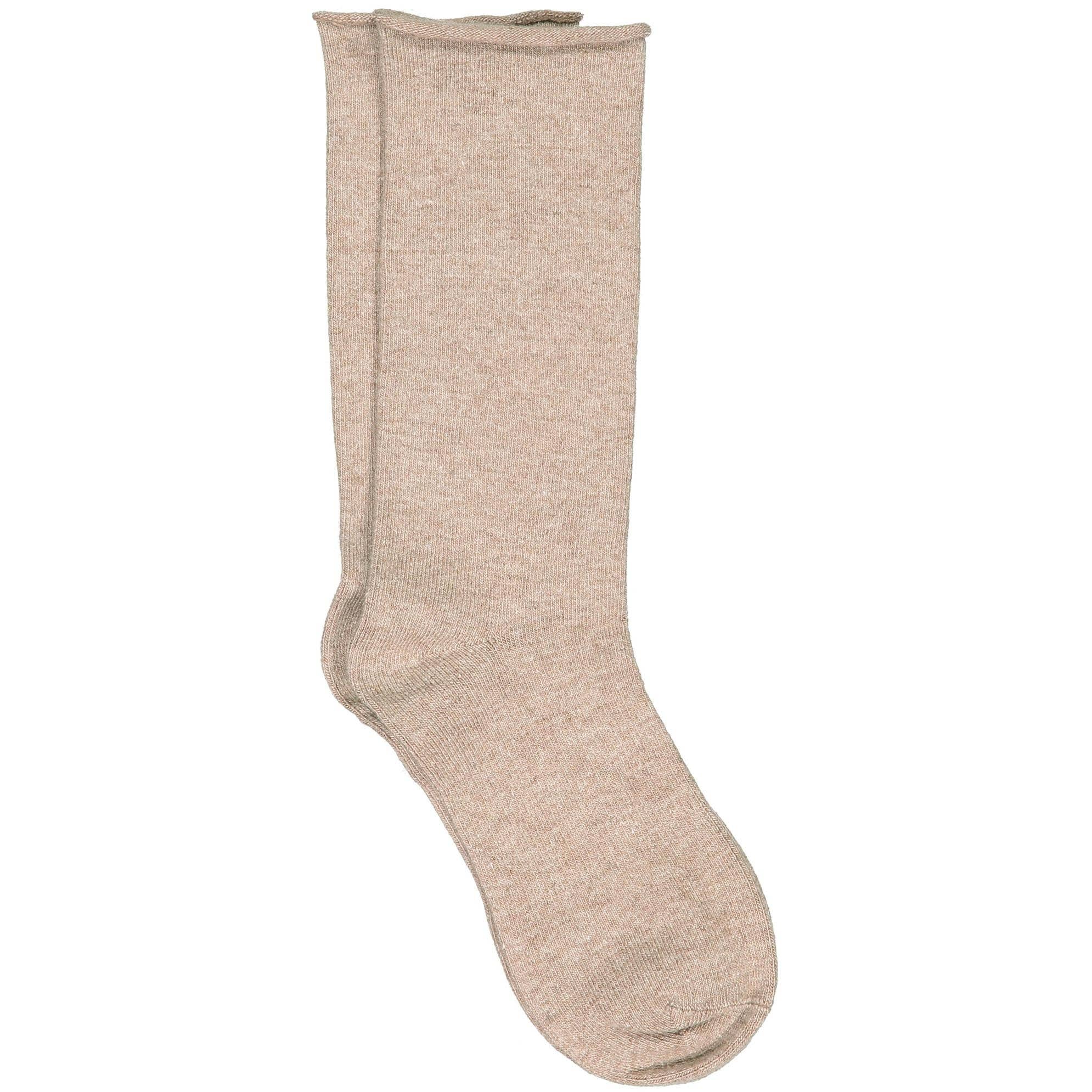 iLux Cashelle Cozy Cashmere Silk Roll Top Socks 1557