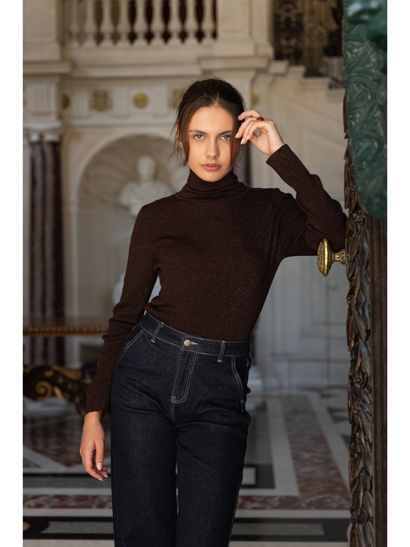 Carmine Paris Ribbed Turtleneck Sweater 8802