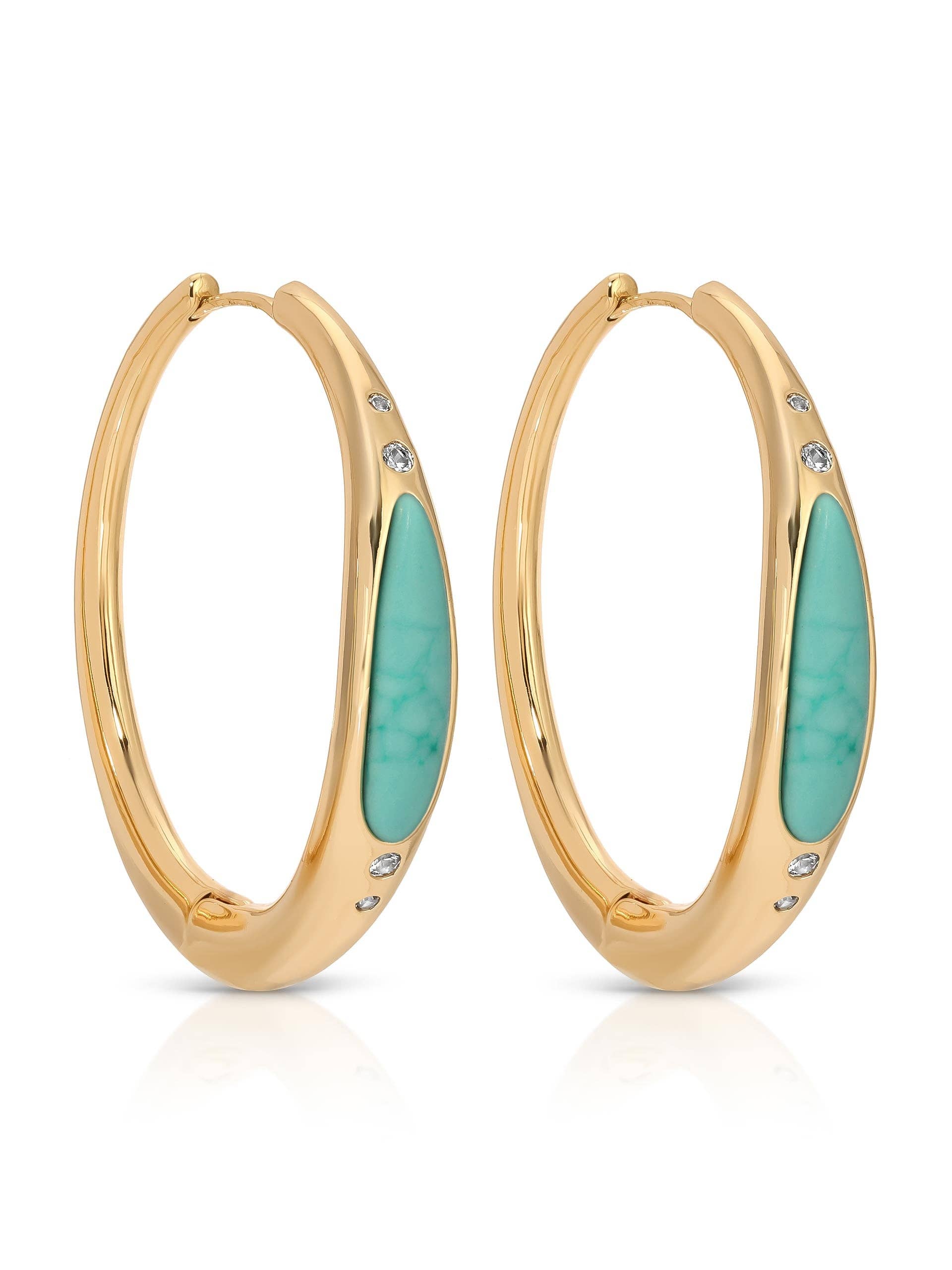 Ettika Turquoise Solstice Hoops