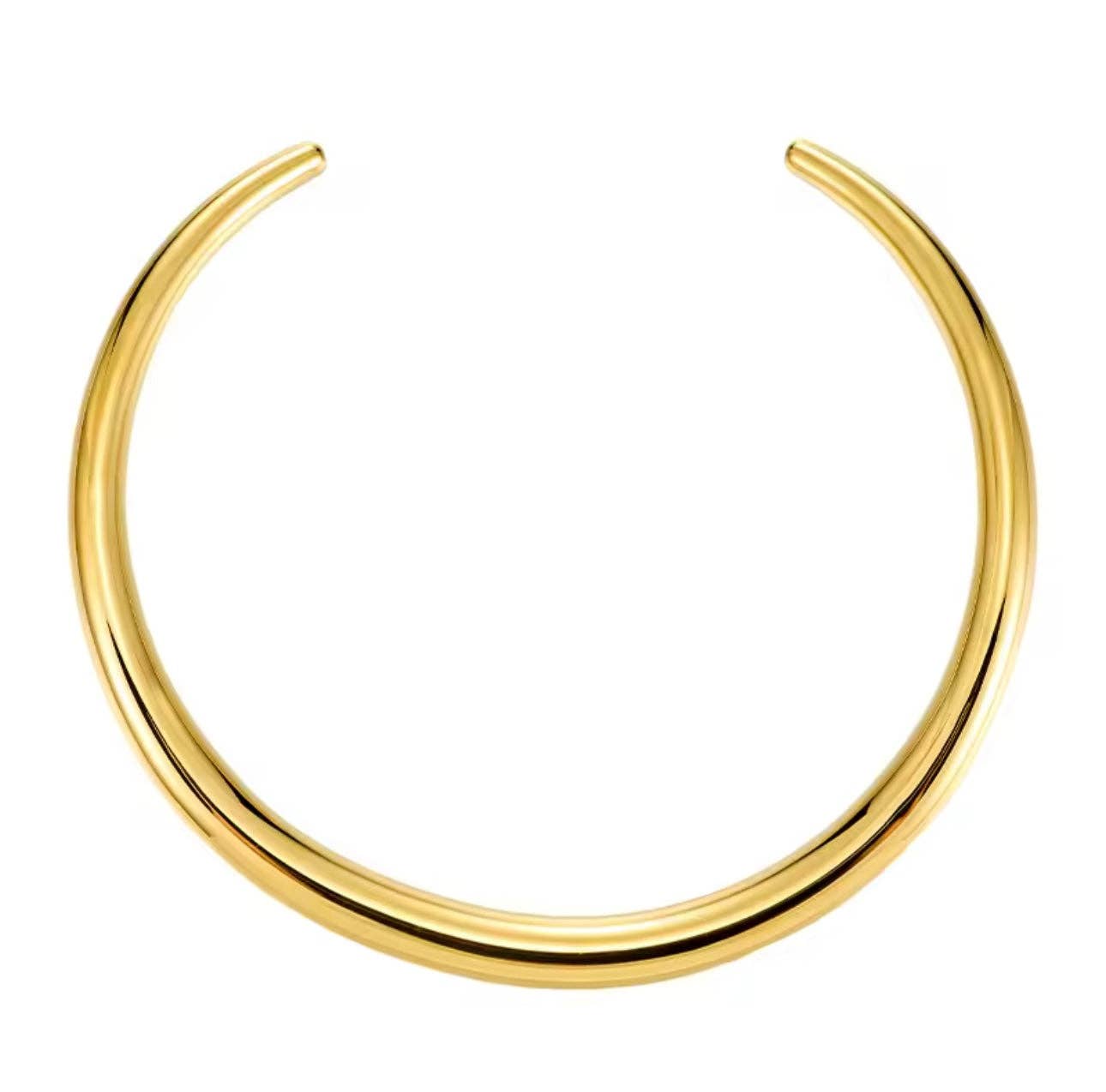 Sahira Azaria Cuff Necklace in gold