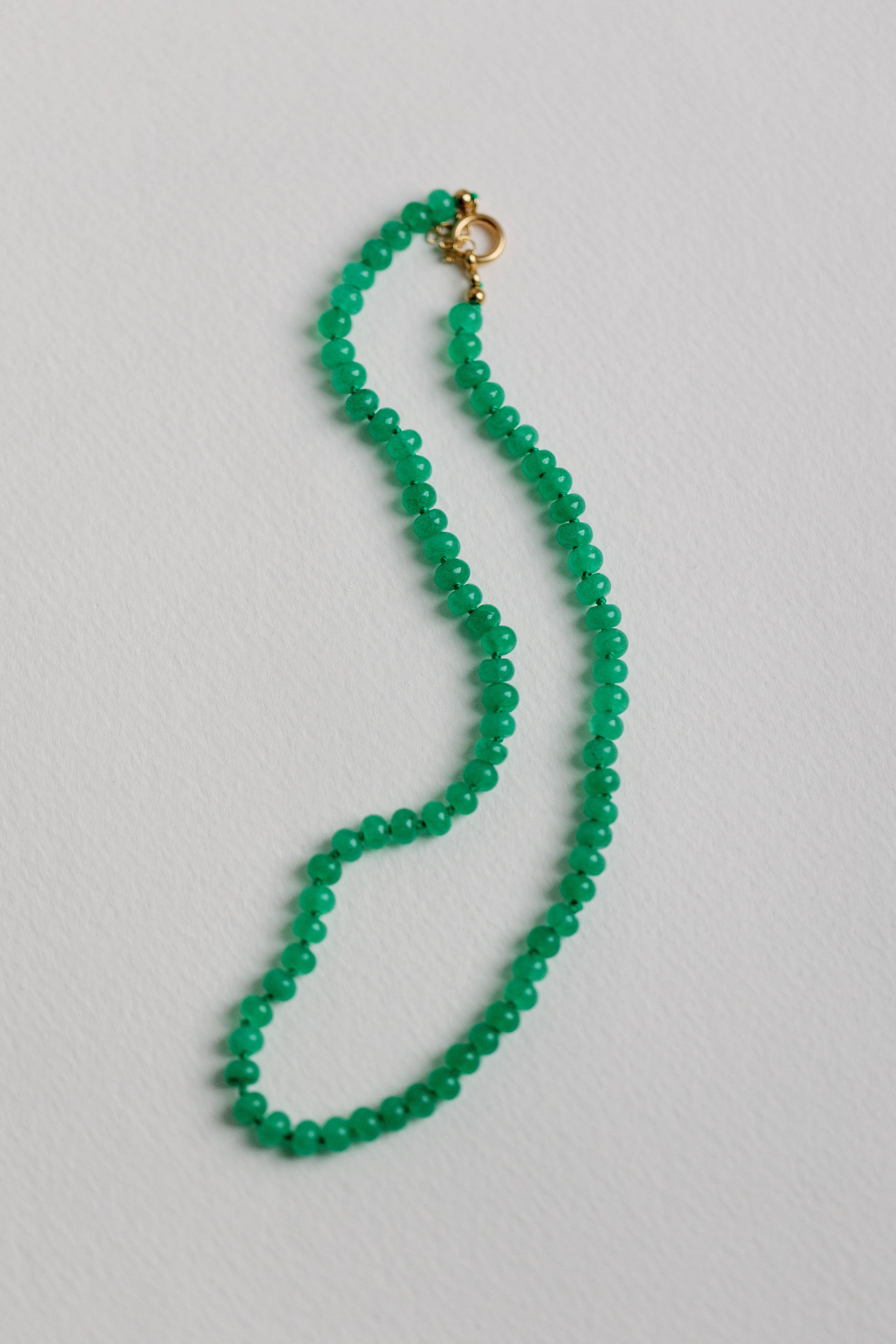 St Armands 18" Genuine Jade Candy Necklace