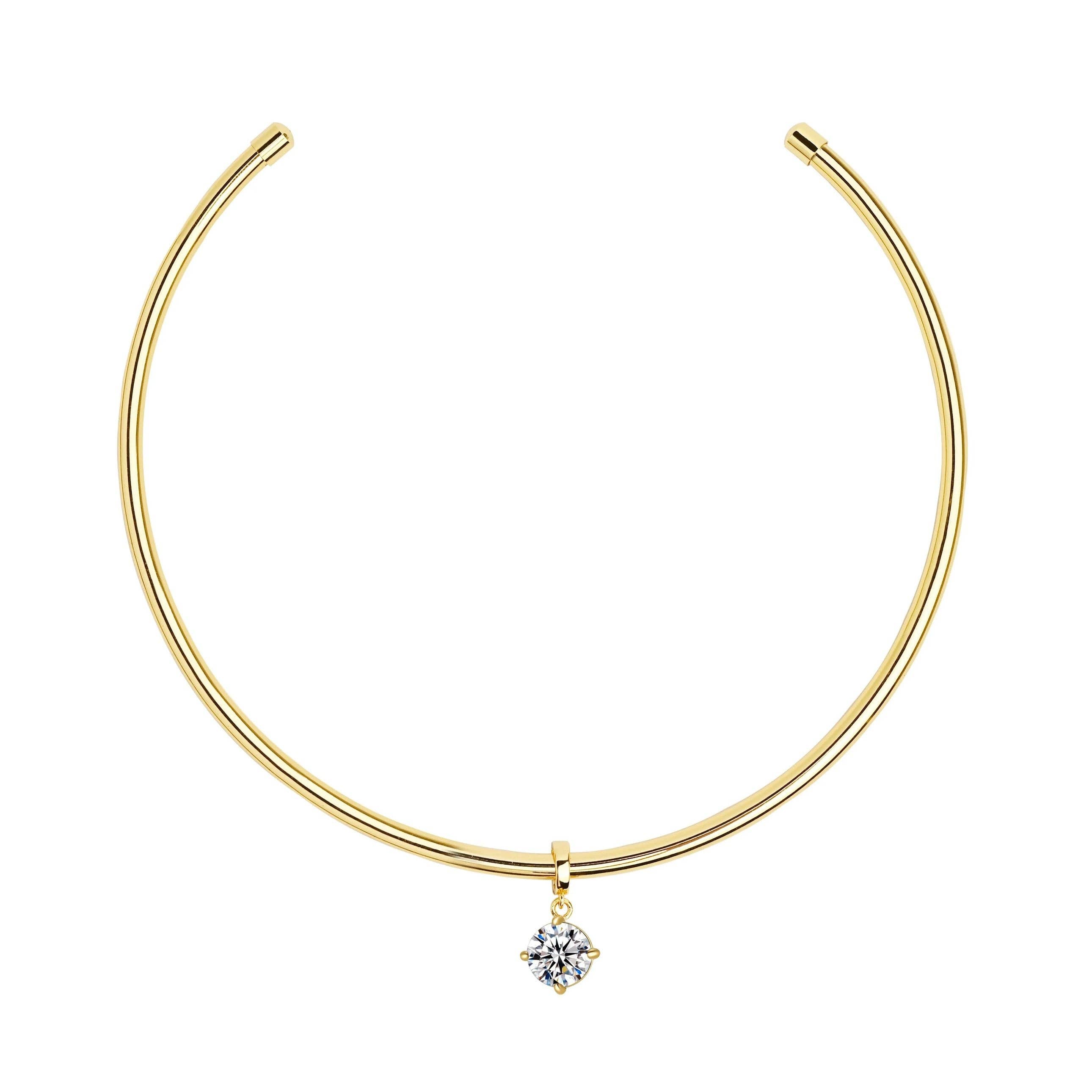 Sahira Round Cut Necklace Cuff