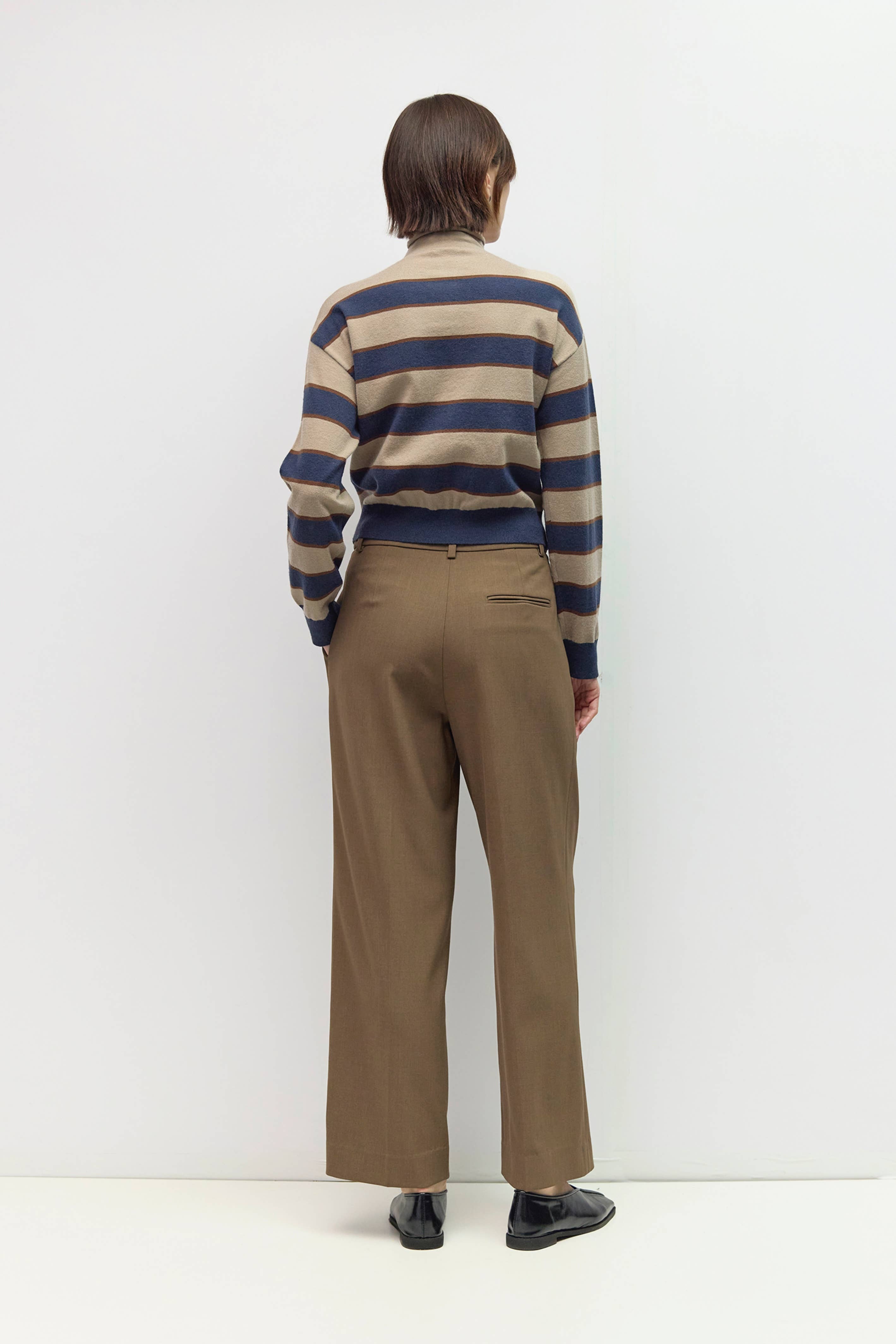 Mod Ref The Claude Striped Turtleneck Cardigan