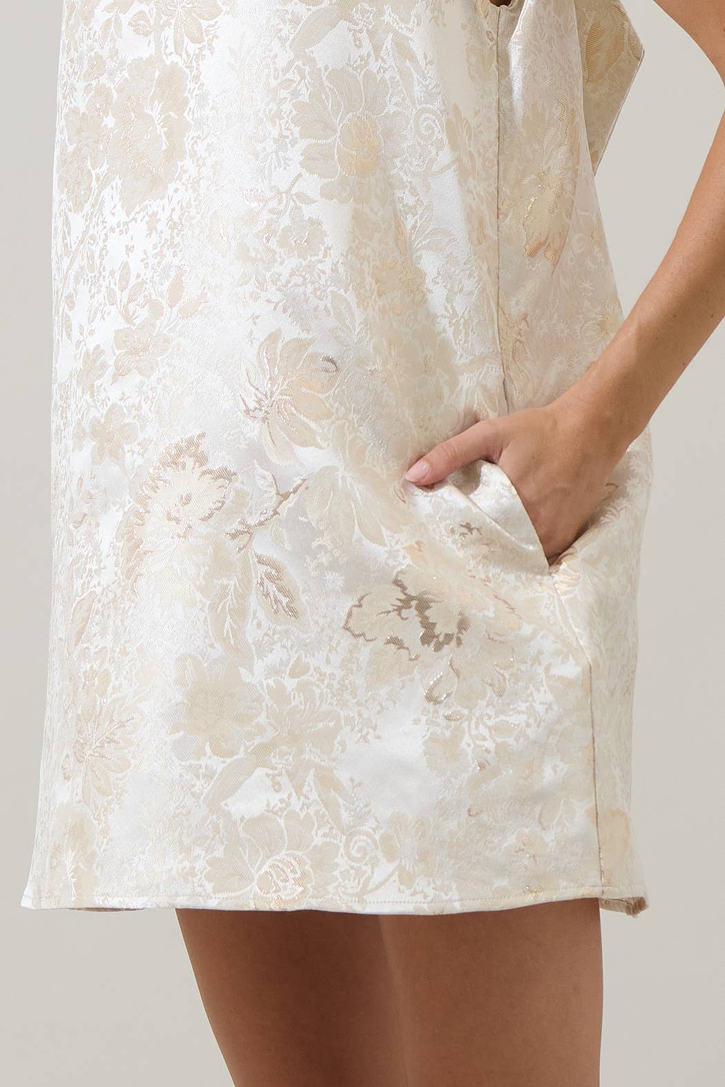 Sugarlips Jaiyana Jacquard Benson Trapeze Mini Dress