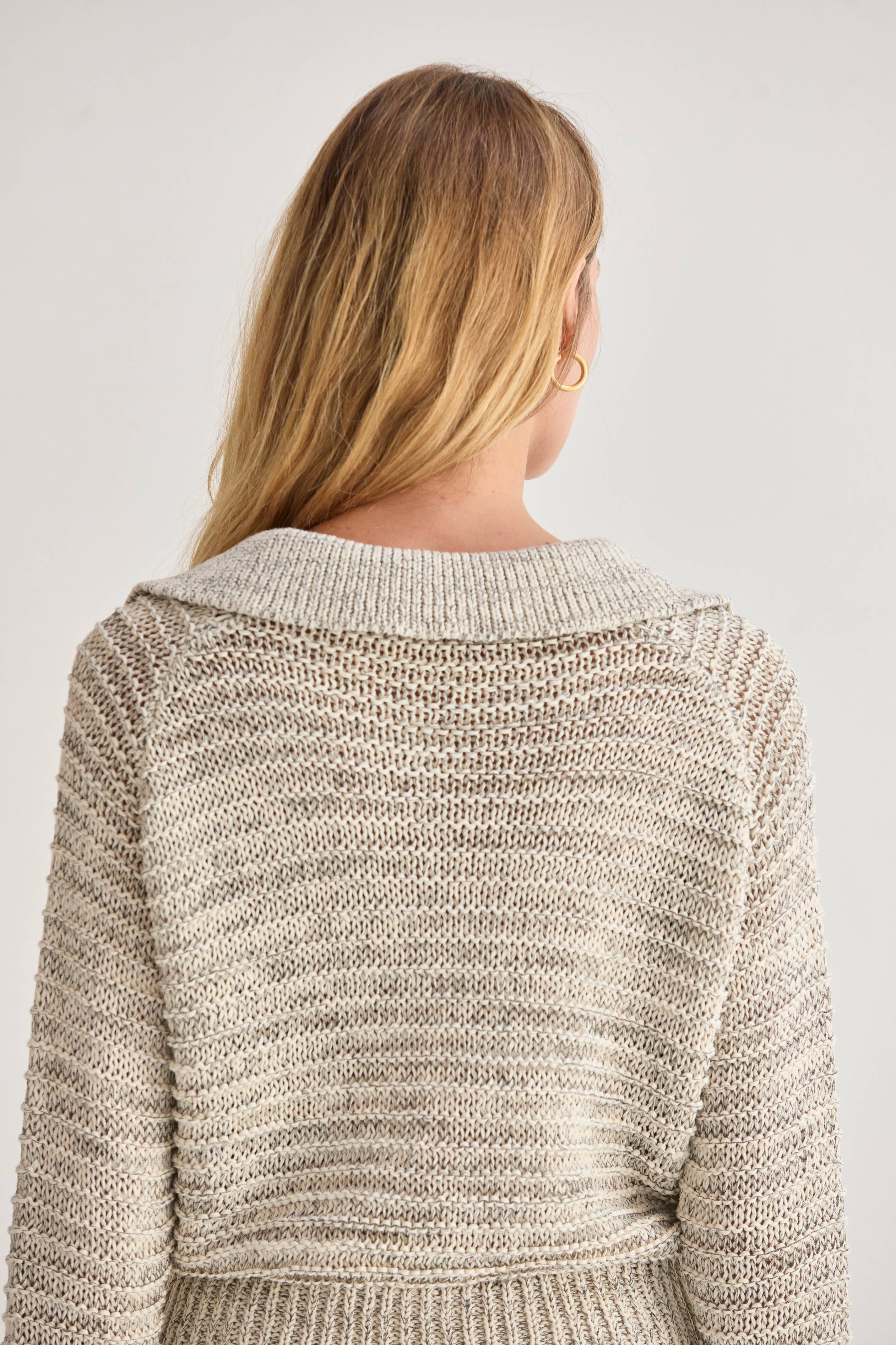 Crescent Dess Marled Polo Sweater