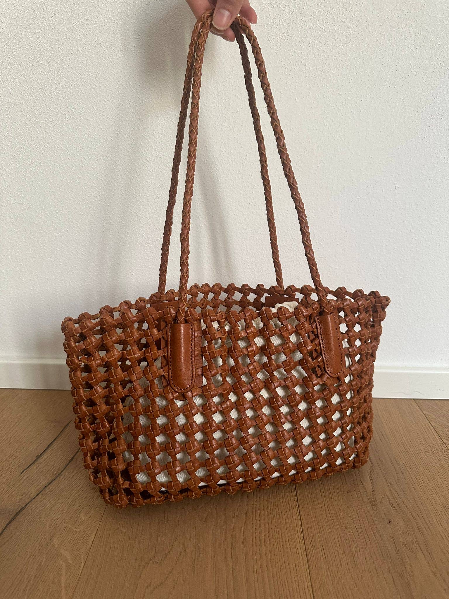 Italian Leather Collection Nicole Handwoven Tote
