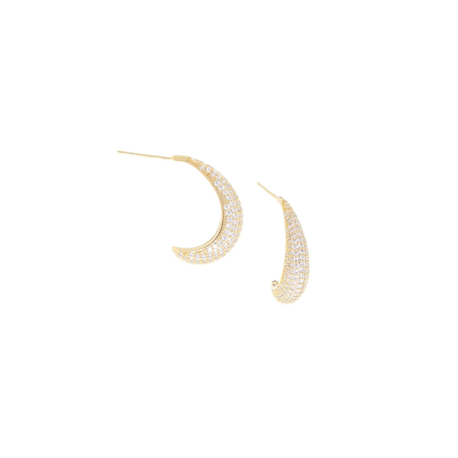 Marlyn Schiff Pave elongated post hoop
