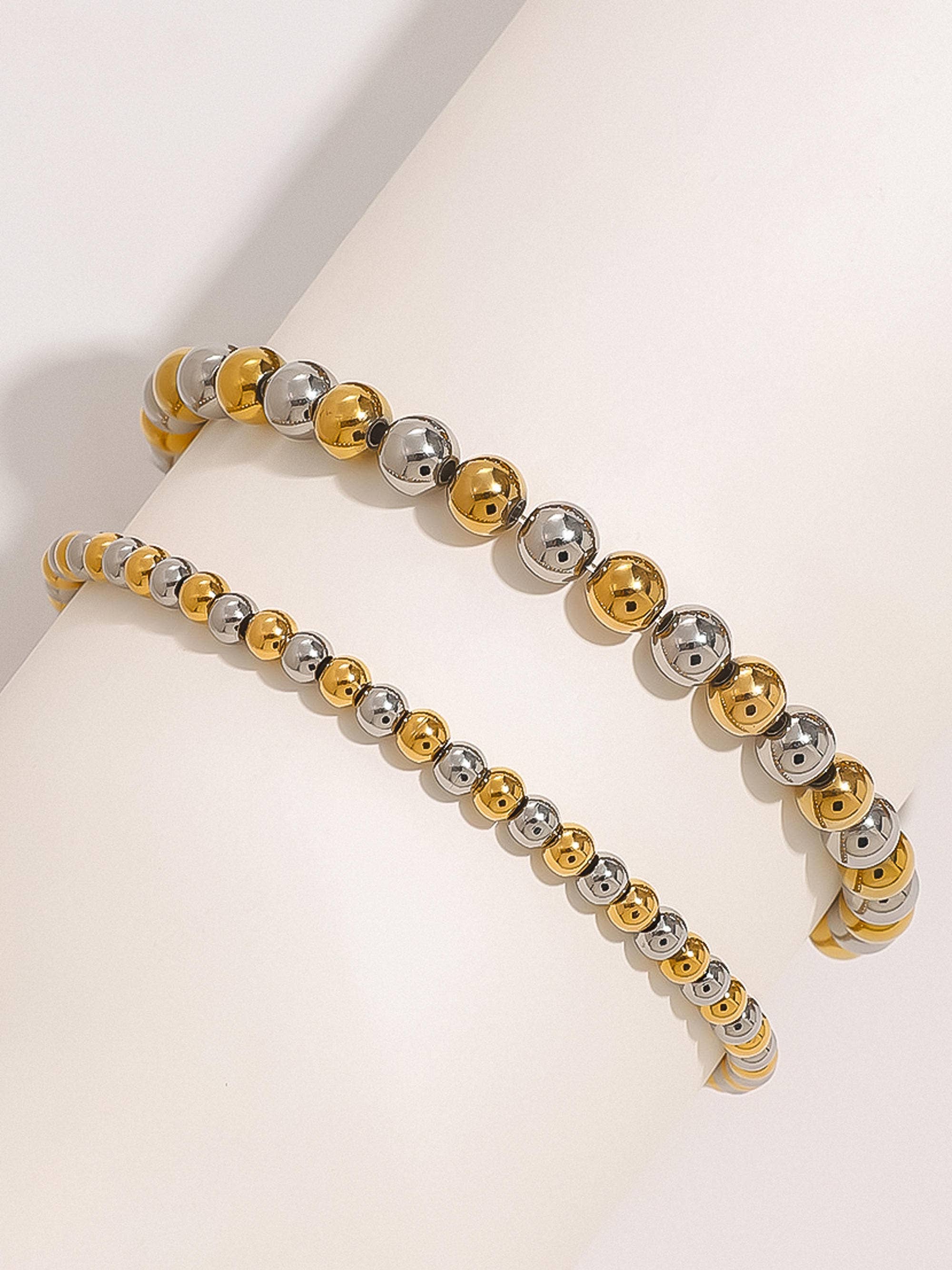 Flânerie Perlisse 18K Gold Two Tone Beaded Bracelet