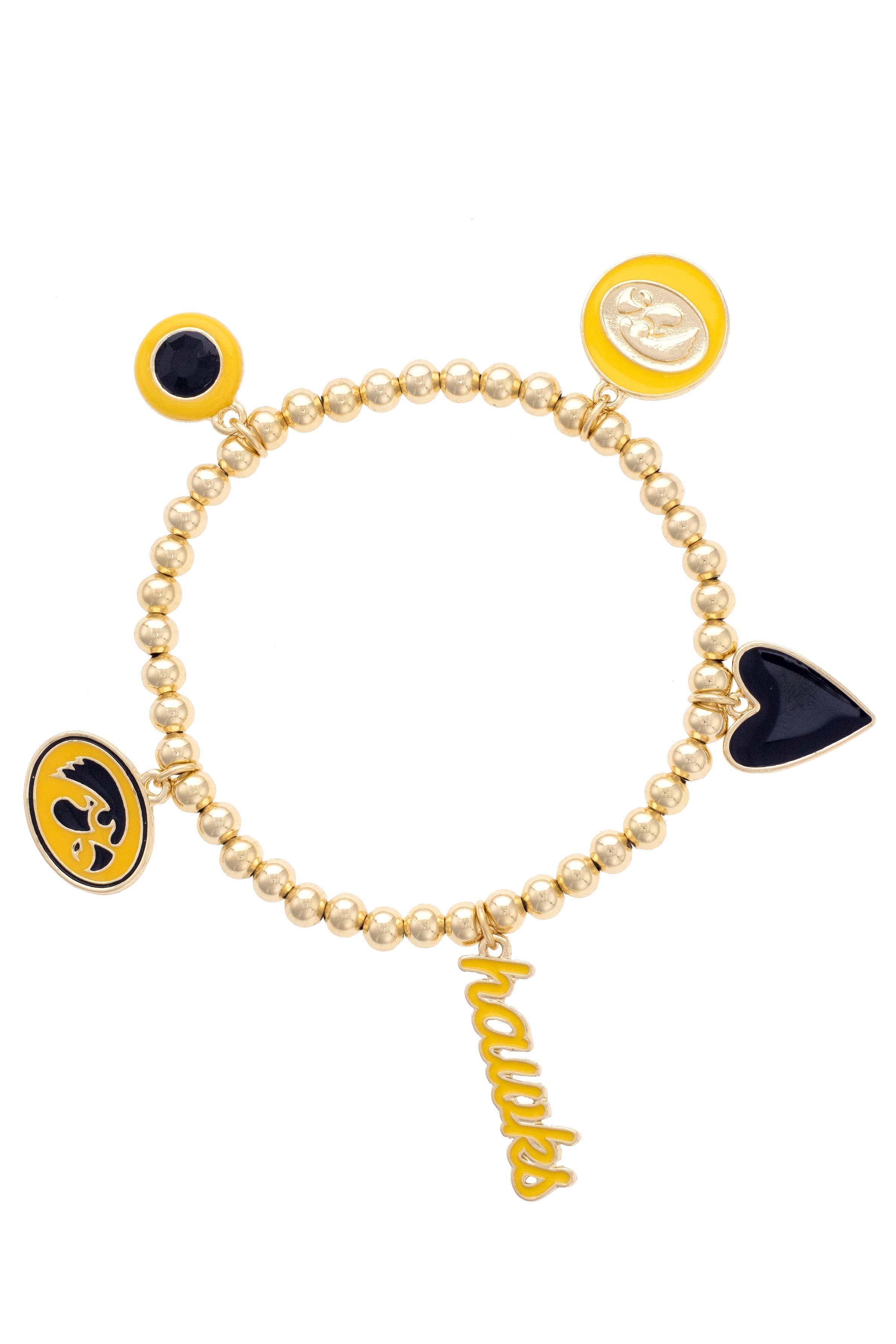 Catherine's Game Day Iowa Hawkeyes Enamel Icons Stretch Bracelet