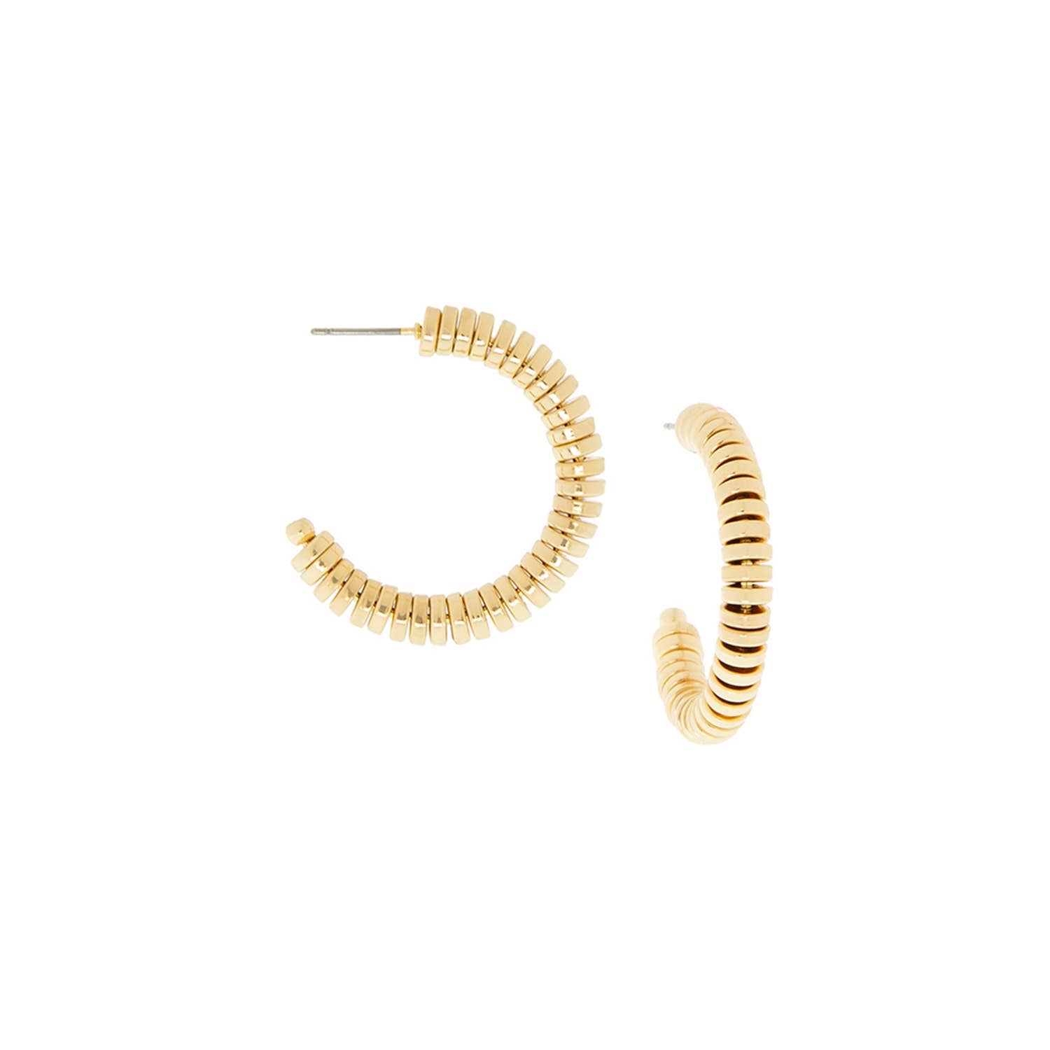 Marlyn Schiff Rondelle lined post hoop 3929E