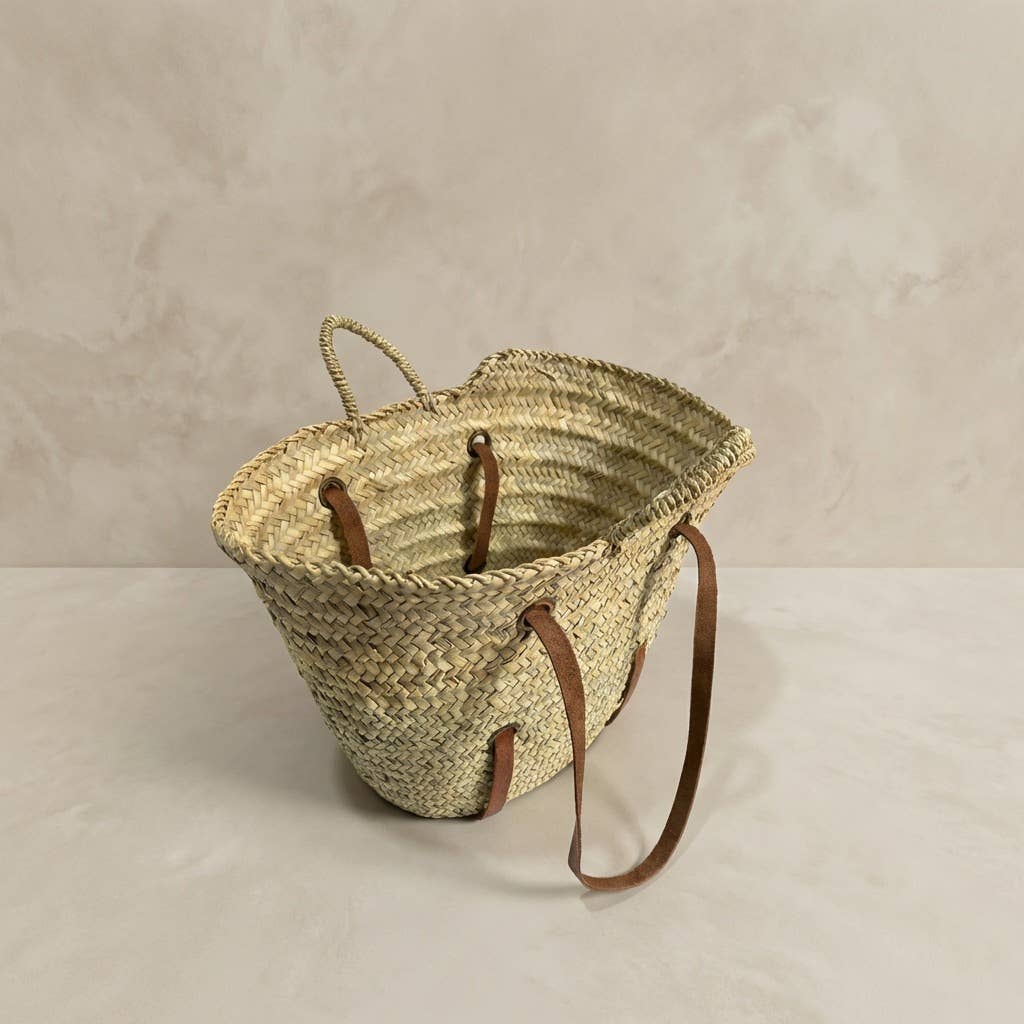 French Market Boho Beach Shopper with Leather Straps #16