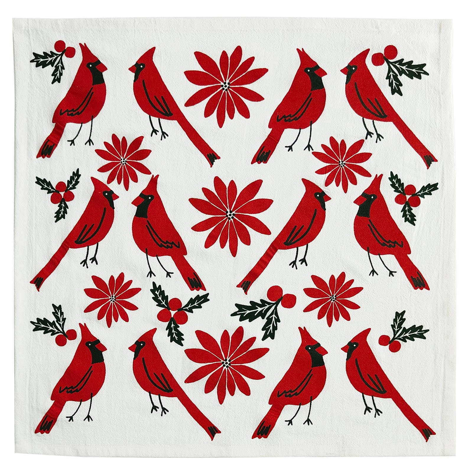Julie Peach Cardinals & Botanic Cotton Tea Towel