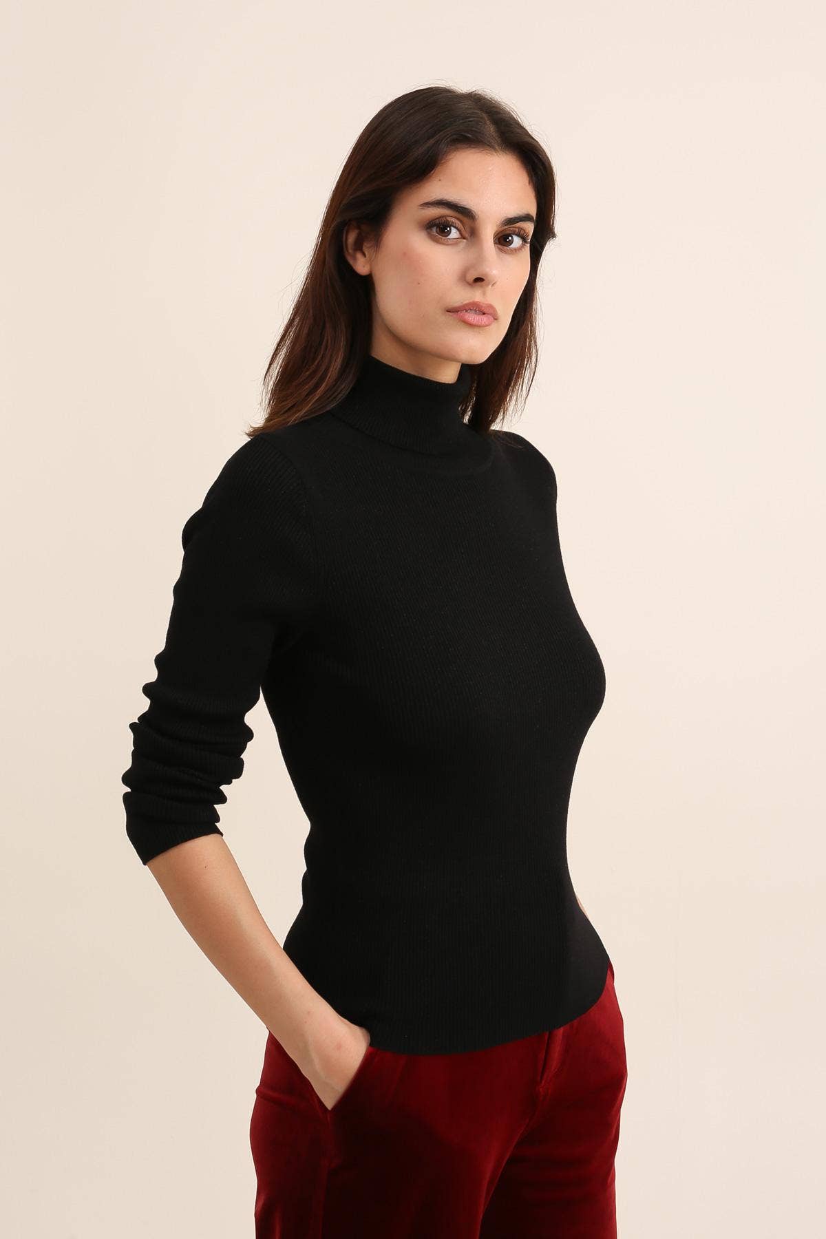 Carmine Paris Ribbed Turtleneck Sweater 8802