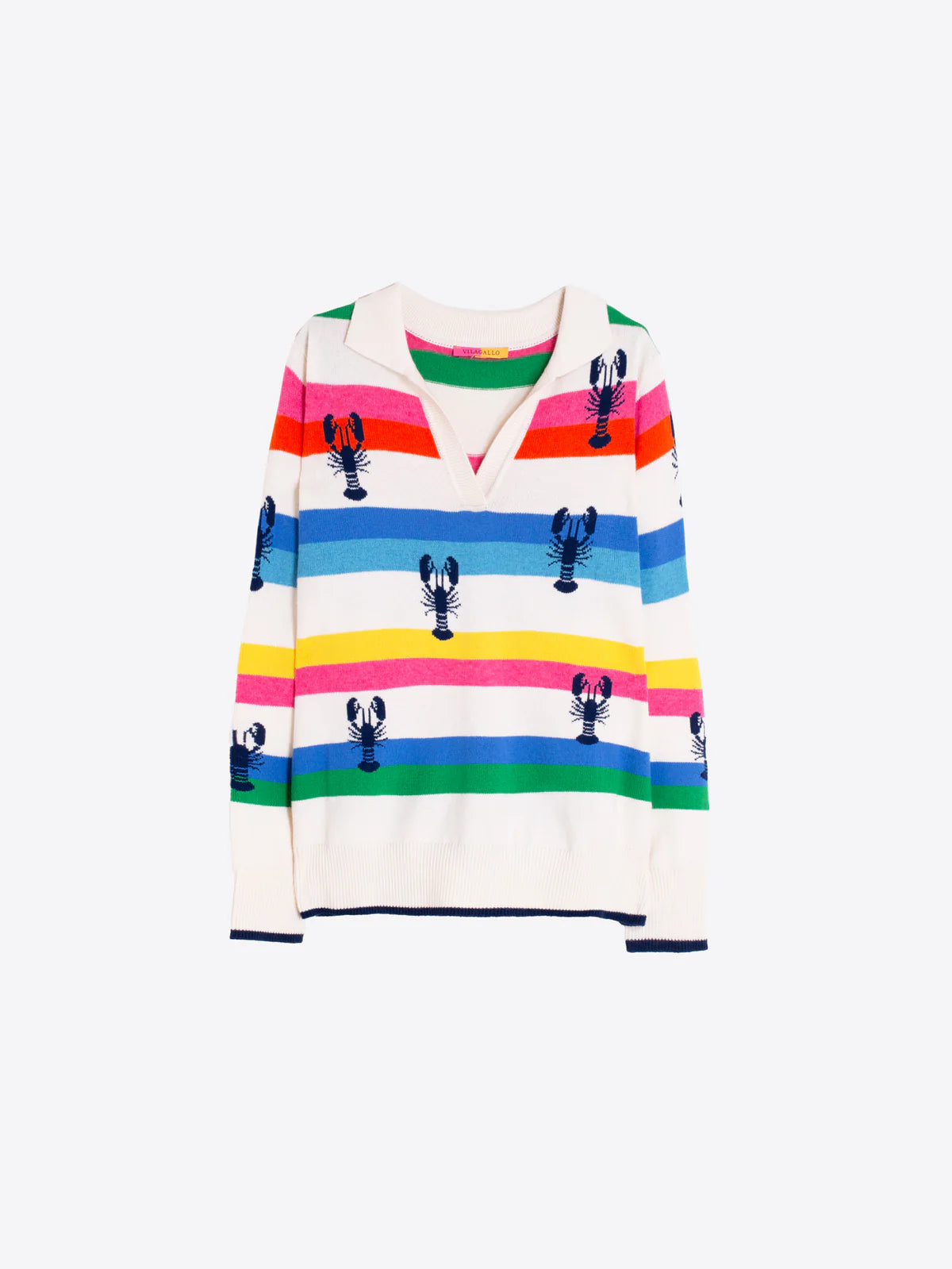 Vilagallo Multi Stripe Lobster Sweater 33626