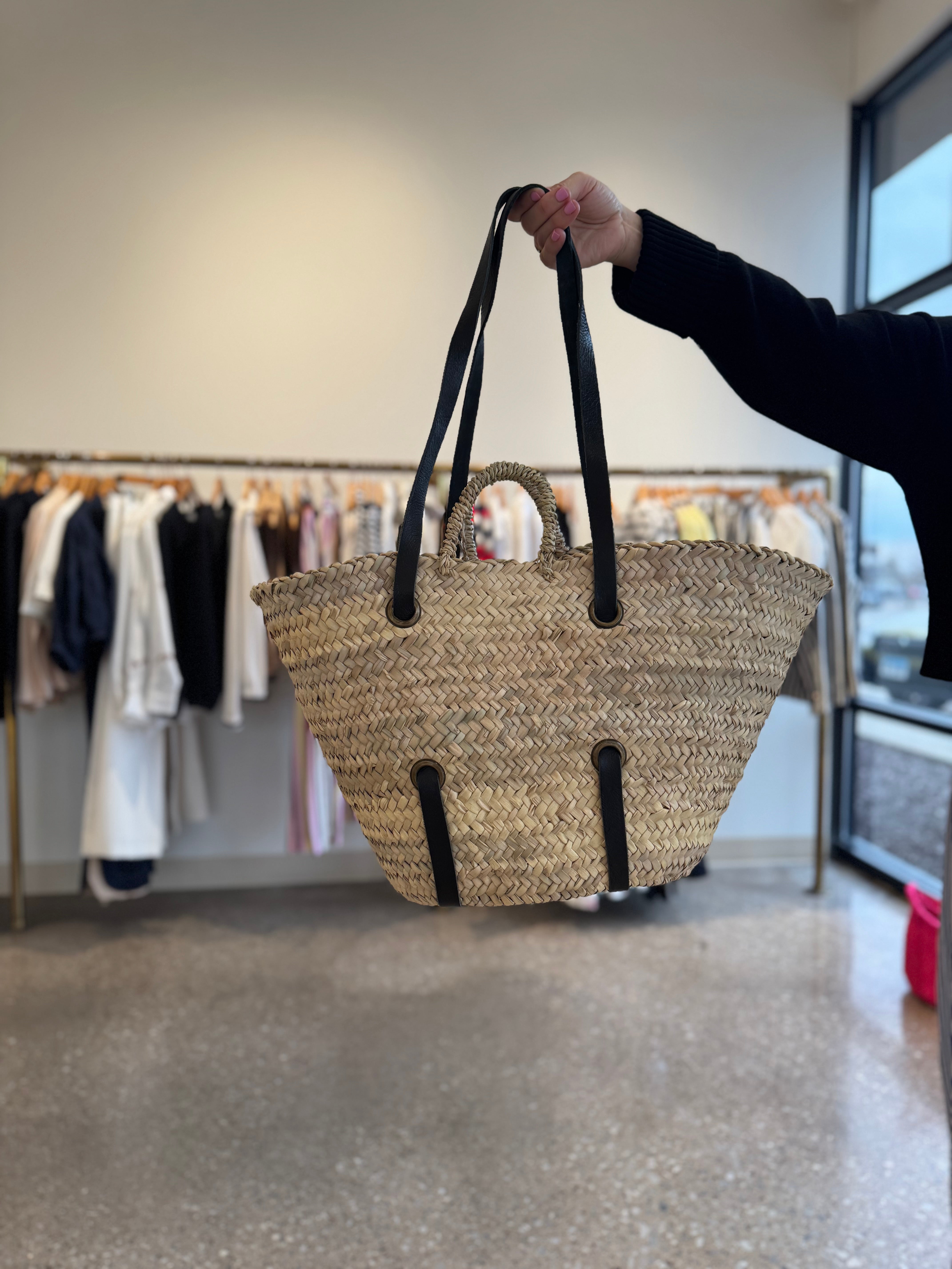 French Market Boho Beach Shopper with Leather Straps #16