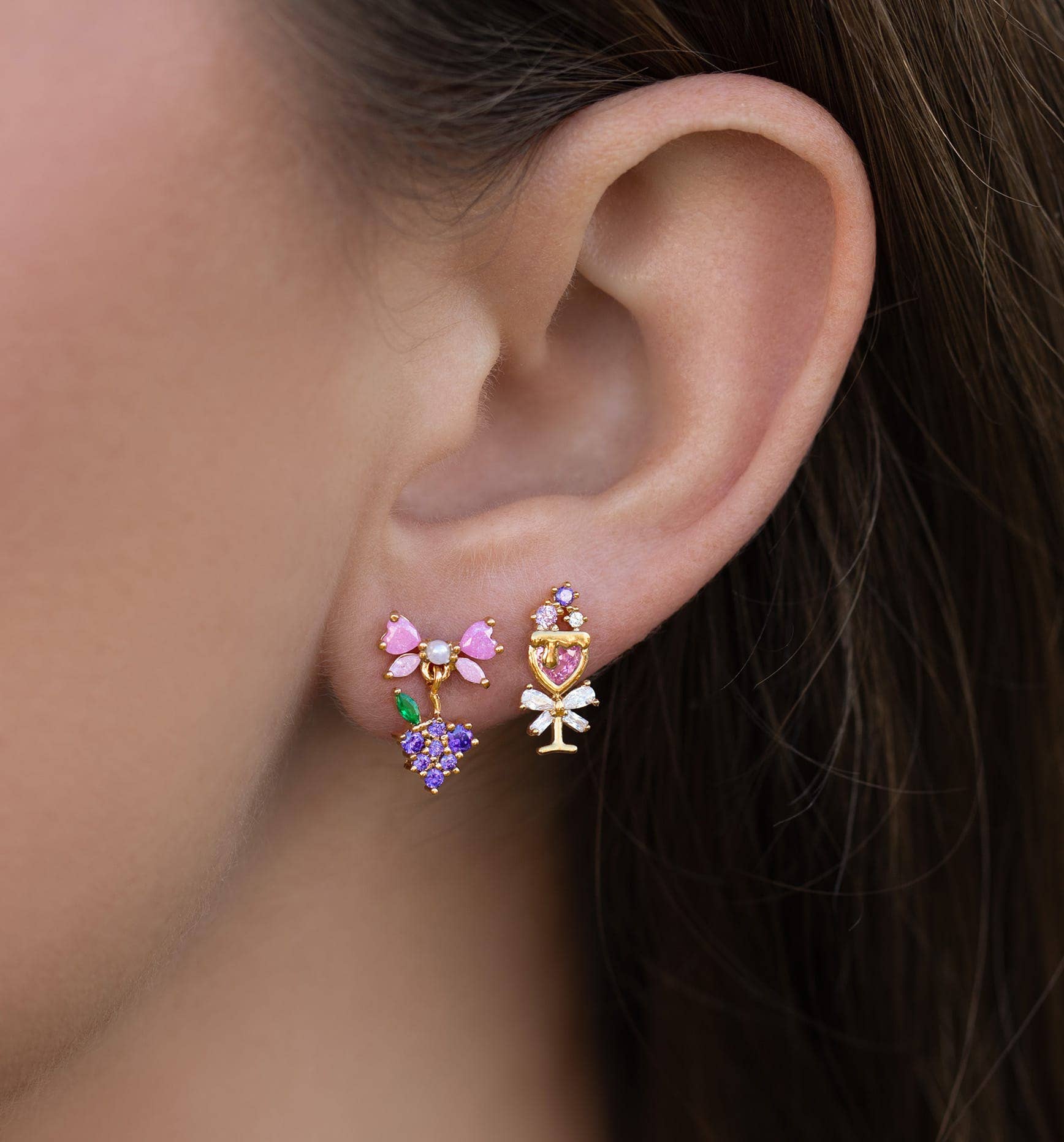 Girls Crew Rosé All Day Stud Set
