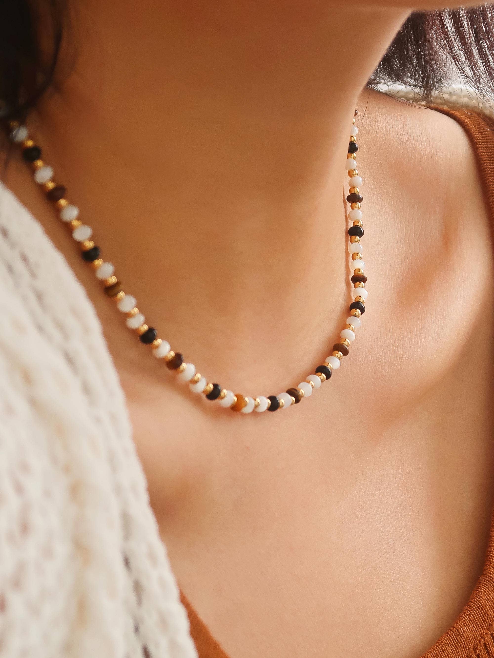 Flânerie Arrow 18K Gold Boho Beaded Necklace