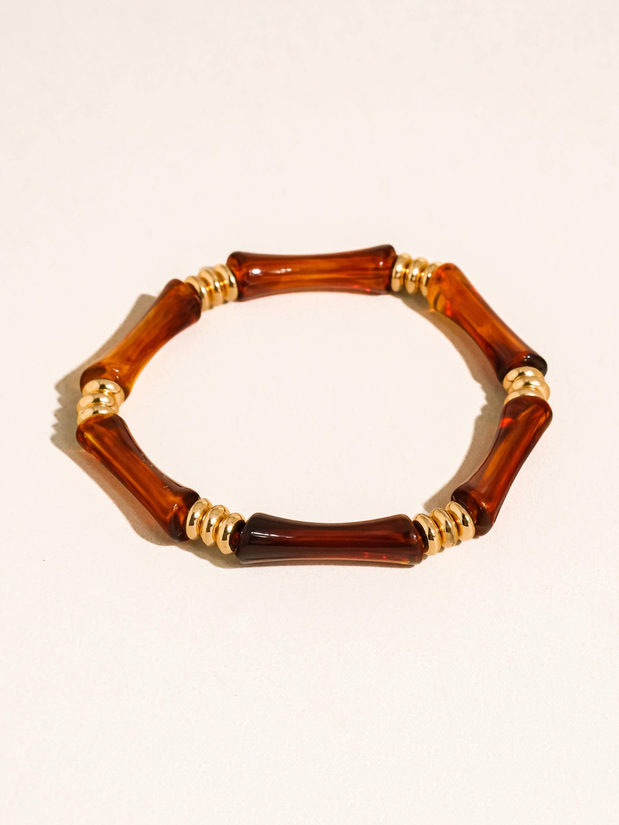 Flânerie Alun 18K Gold Bamboo Resin Bangle Set