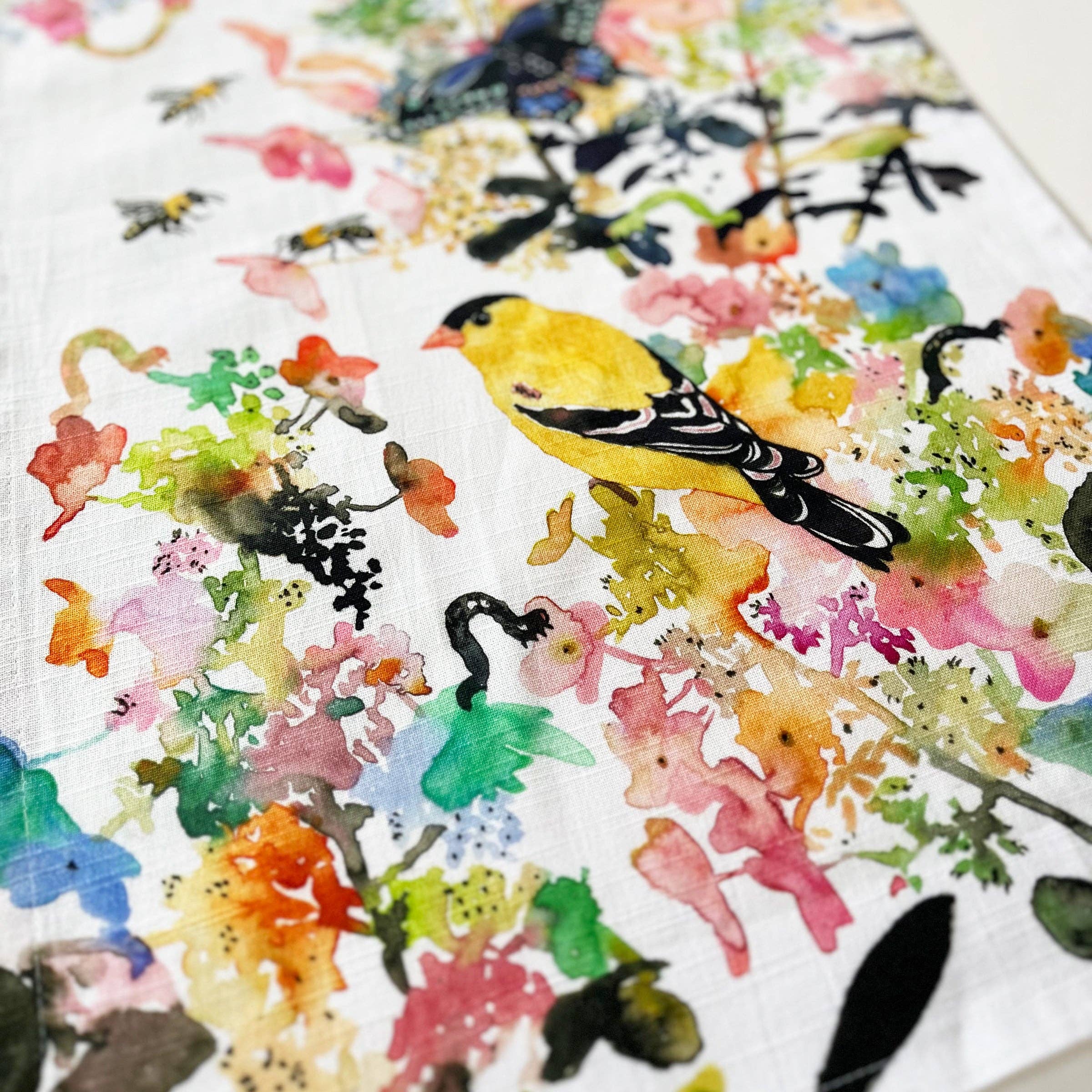 Betsy Olmsted Tea Towel- Goldfinch